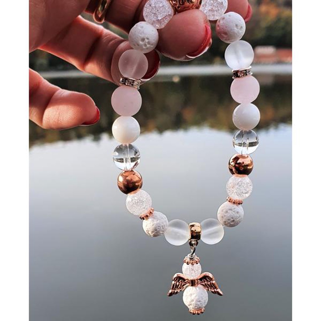 Rosegold angyal kristálykarkötő - ékszer - karkötő - ásványkarkötő - Meska.hu Rosegold angyal kristálykarkötő - ékszer - karkötő - ásványkarkötő - Meska.hu