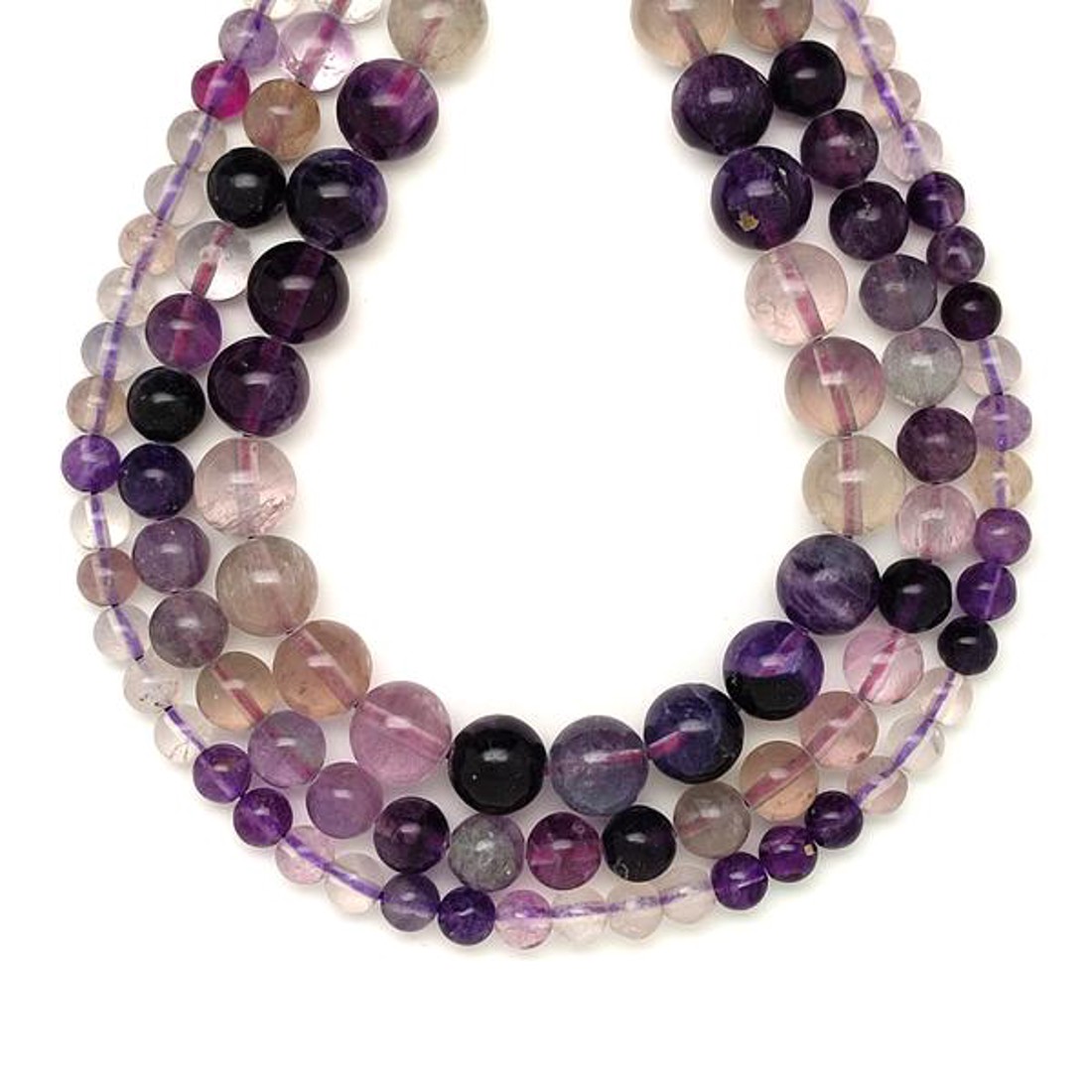 Fluorit lila golyó 6mm  ékszerkészítő alapanyag (füzér) - kellékek & szerszámok - ásvány alapanyag - ásványfüzér - Meska.hu