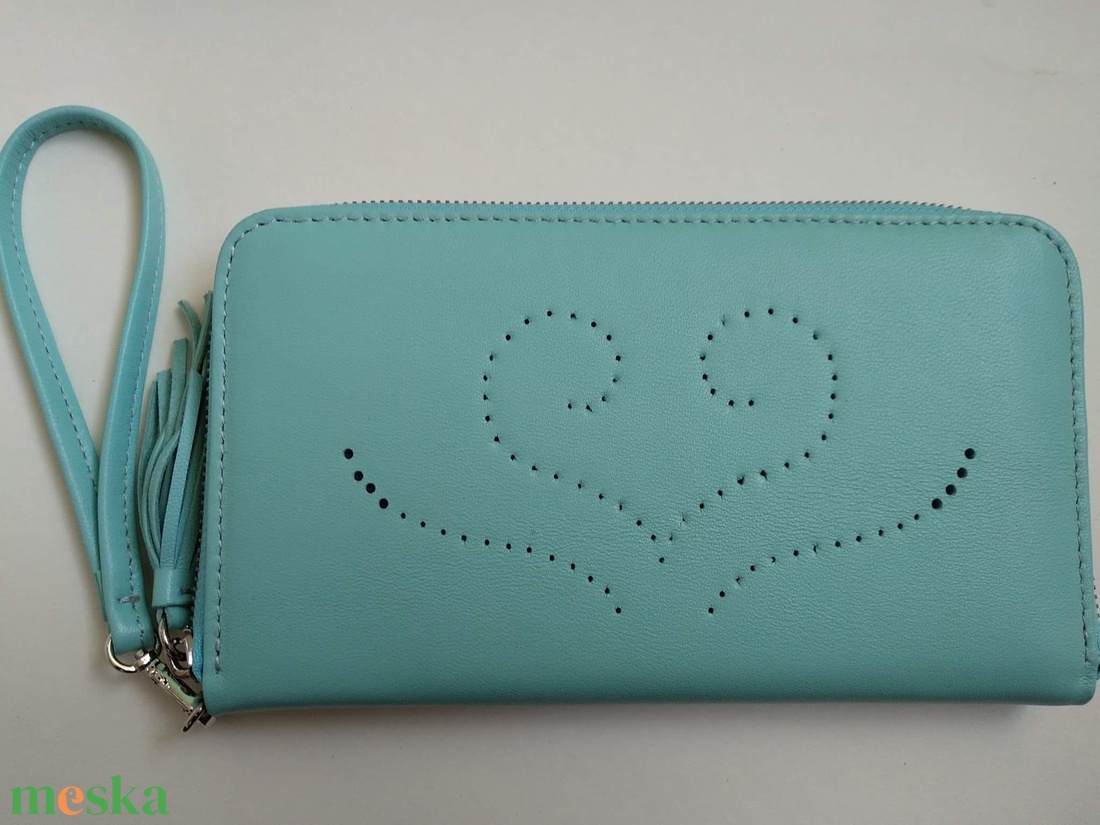 Nefelejcs női bőr pénztárca  - táska & tok - pénztárca & más tok - pénztárca - Meska.hu
