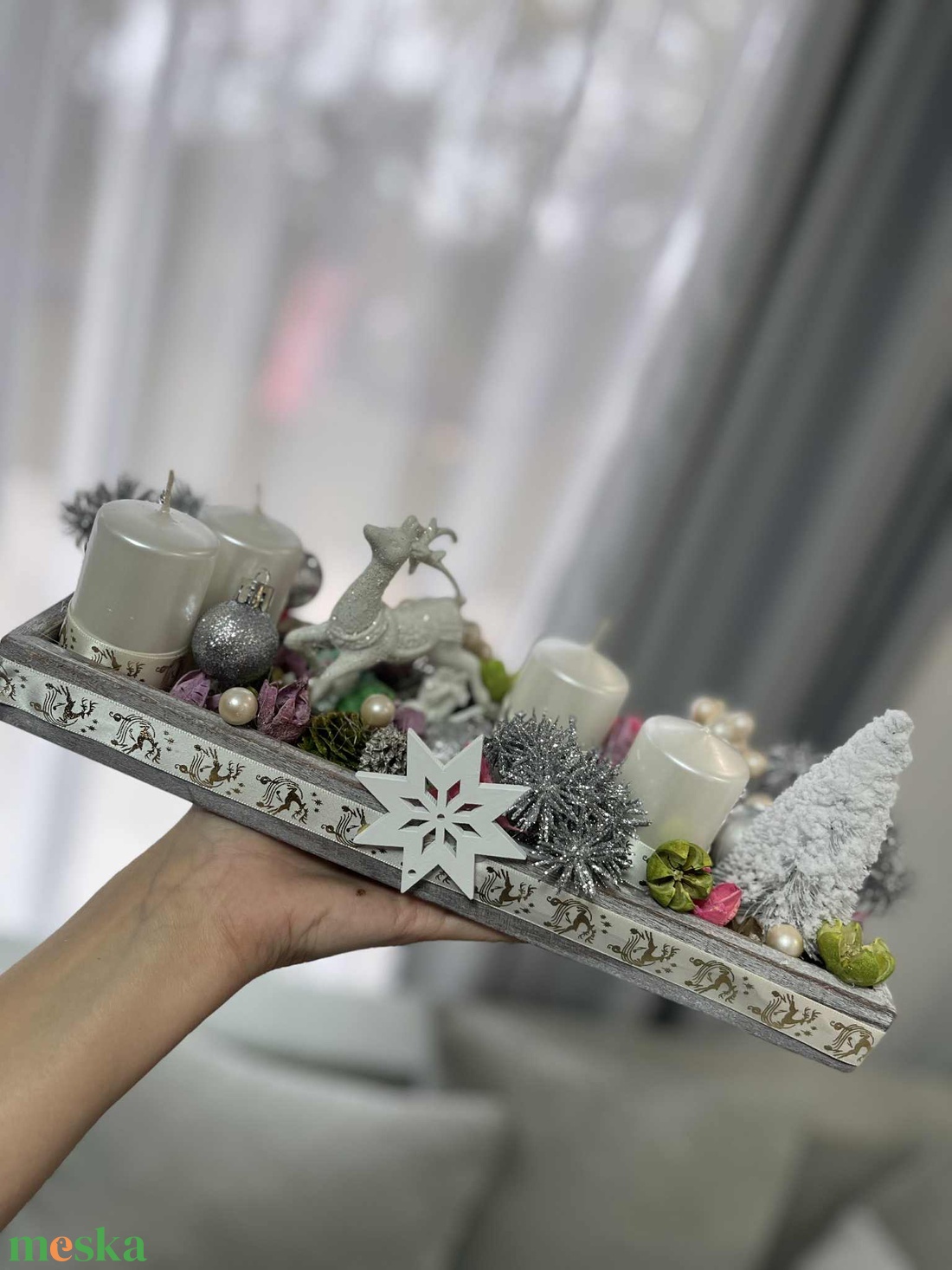 Adventi asztaldísz - karácsony - adventi díszek - adventi asztaldísz - Meska.hu