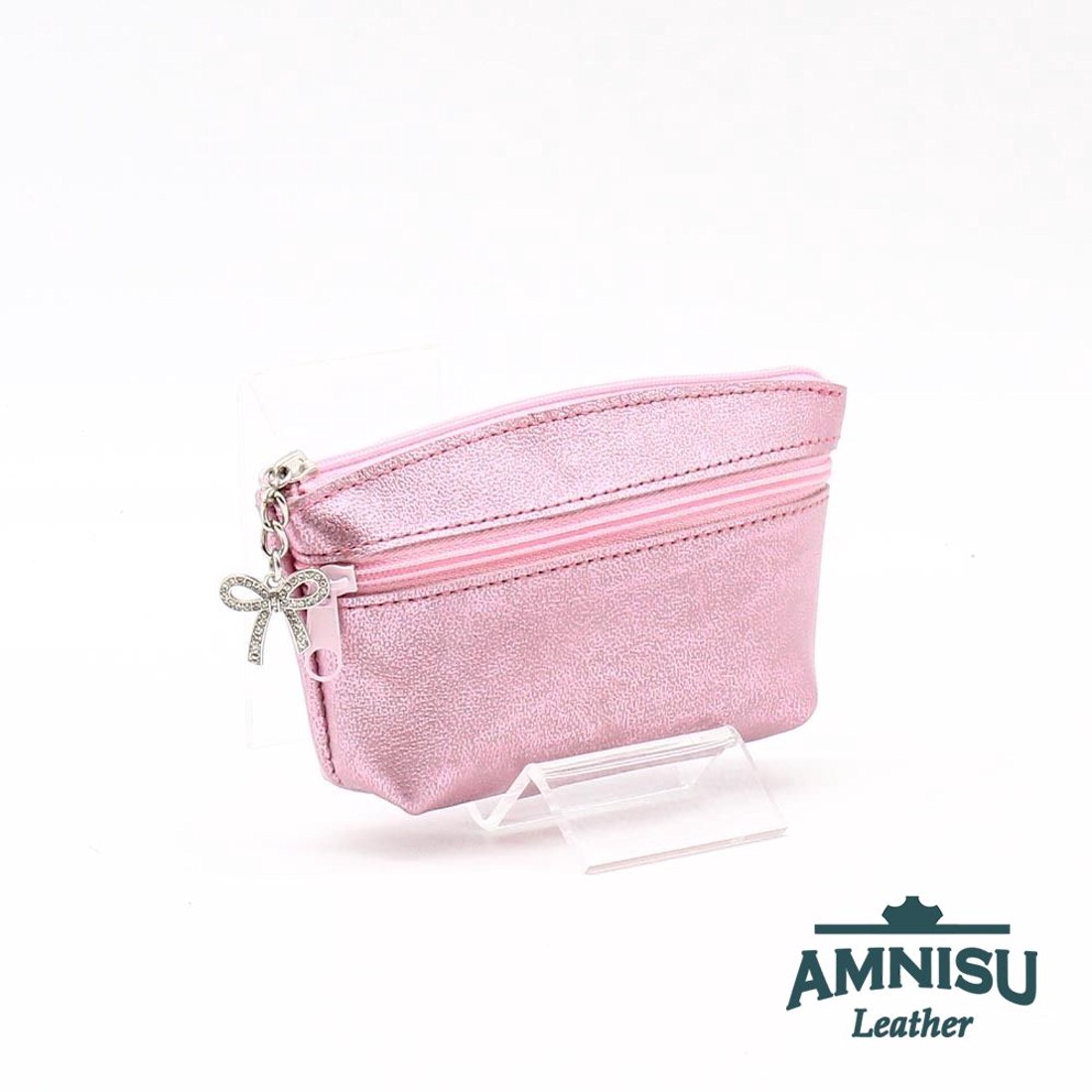 Metál rózsaszín kettő cipzáras kulcstartó B4001 - táska & tok - kulcstartó & táskadísz - kulcstartó - Meska.hu