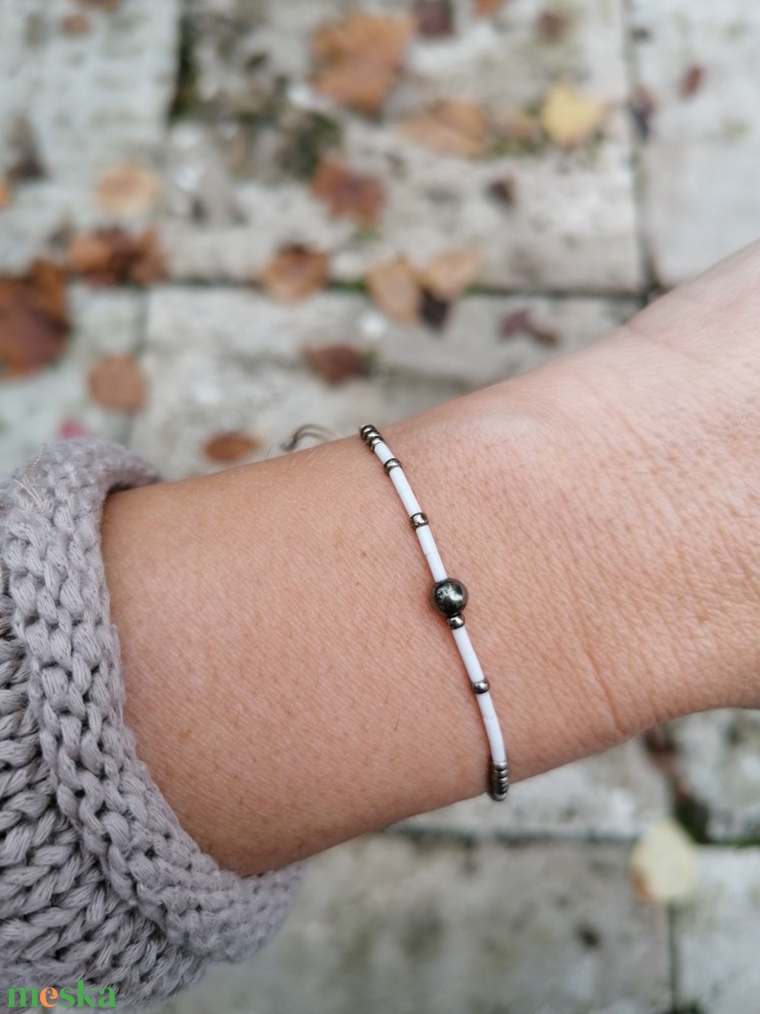 MORSE - STAY POSITIVE karkötő  - ékszer - karkötő - gyöngyös karkötő - Meska.hu