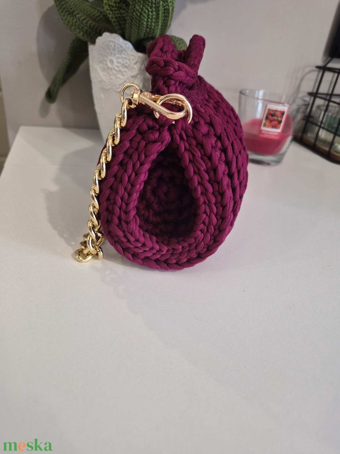 Bordó mini táska - táska & tok - kézitáska & válltáska - alkalmi táska - Meska.hu