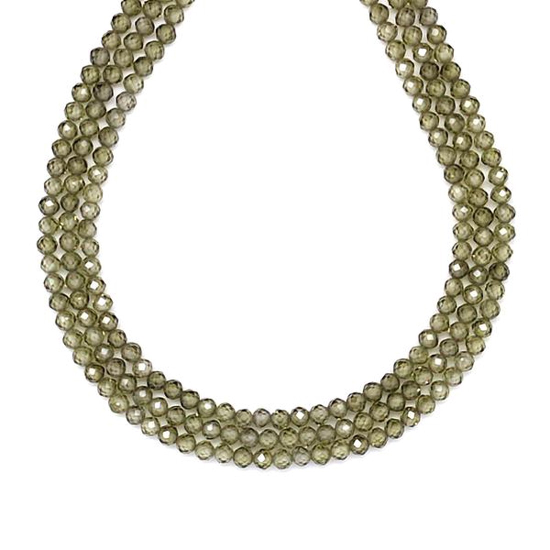 Cirkon fazettált szürke golyó 3-4mm  ékszerkészítő alapanyag (füzér) - kellékek & szerszámok - ásvány alapanyag - ásványfüzér - Meska.hu