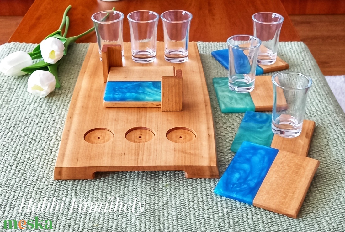 Pálinka kínáló - otthon & életmód - konyhafelszerelés, tálalás - tálalás - kínálótál - Meska.hu