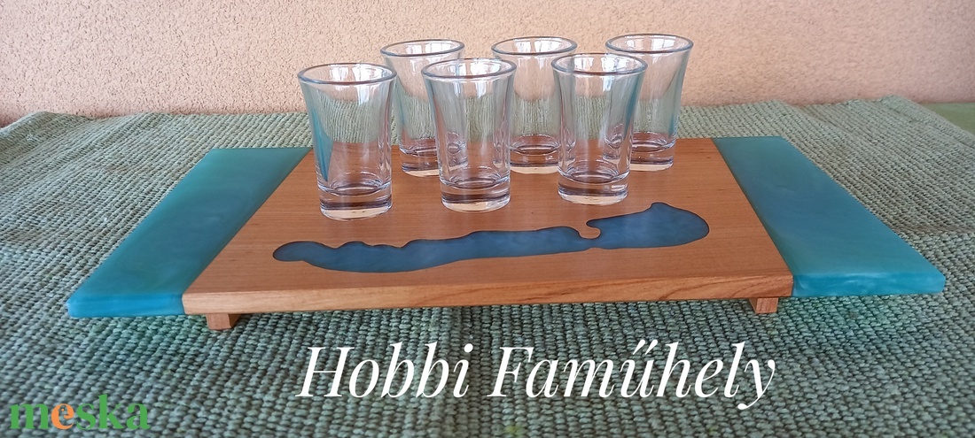 Balaton pálinkakínáló - otthon & életmód - konyhafelszerelés, tálalás - tálalás - kínálótál - Meska.hu