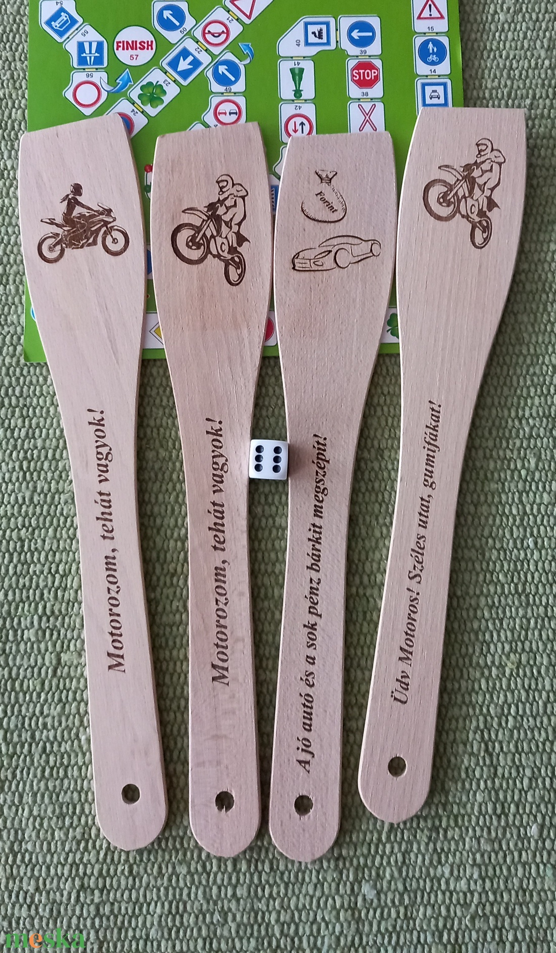 Gravírozott fakanál - otthon & életmód - konyhafelszerelés, tálalás - sütés, főzés - fakanál & fakanáltartó - Meska.hu
