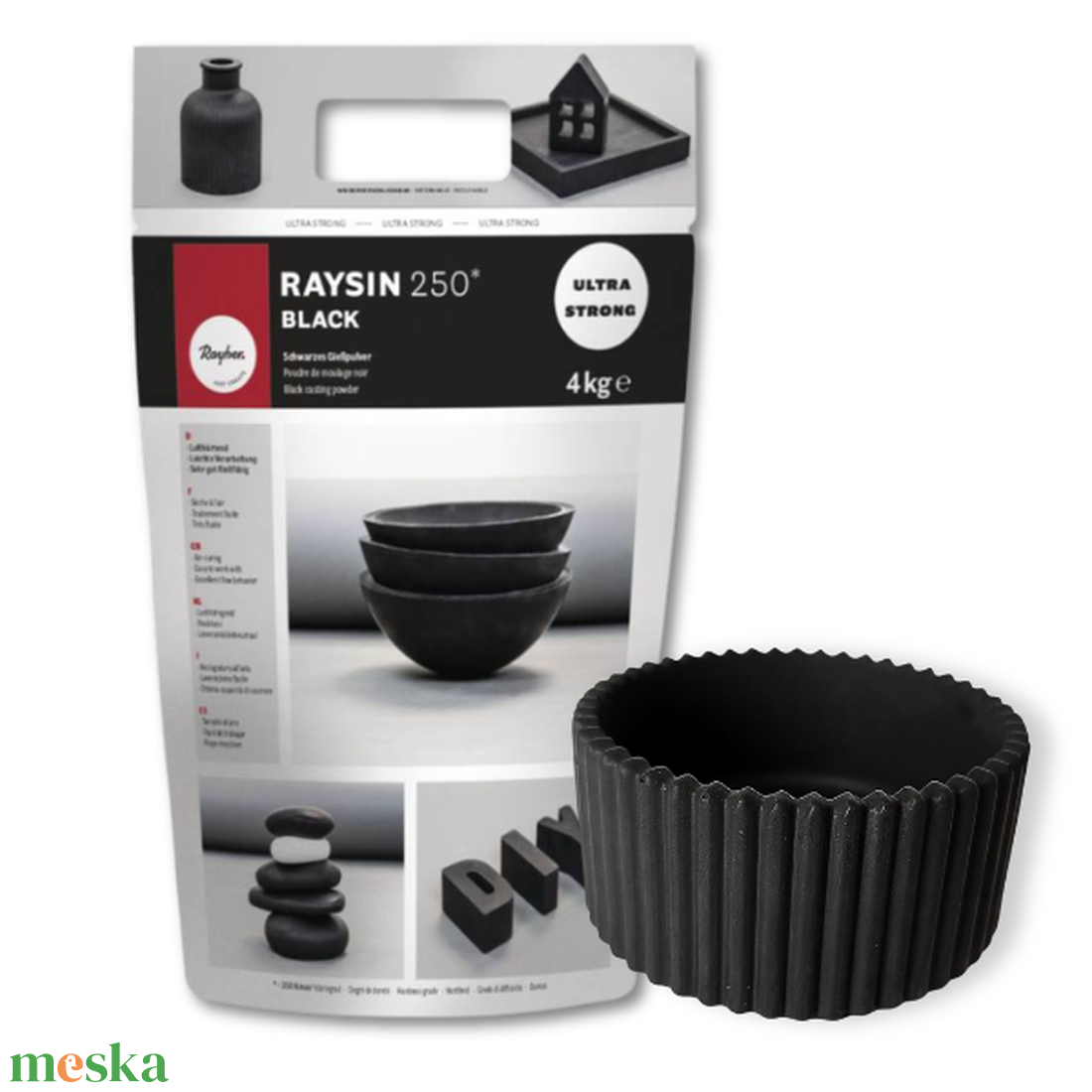 RAYSIN 250 FEKETE ÖNTŐPOR- 4KG - HOBBI HÁZ - kellékek & szerszámok - vegyes alapanyag - gipsz - Meska.hu