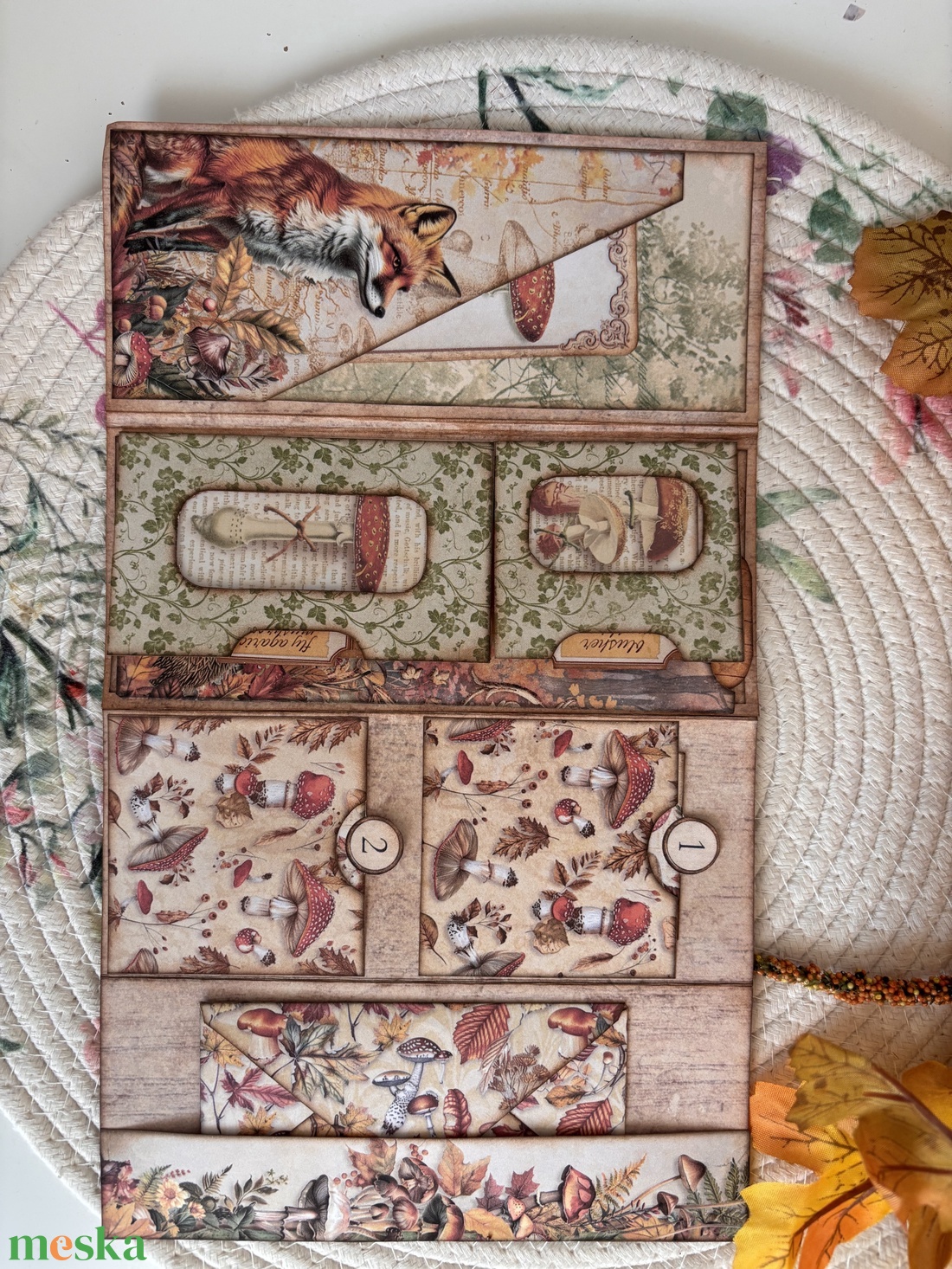 Őszi mini booklet, mini napló  - otthon & életmód - papír, írószer - jegyzetfüzet & napló - Meska.hu