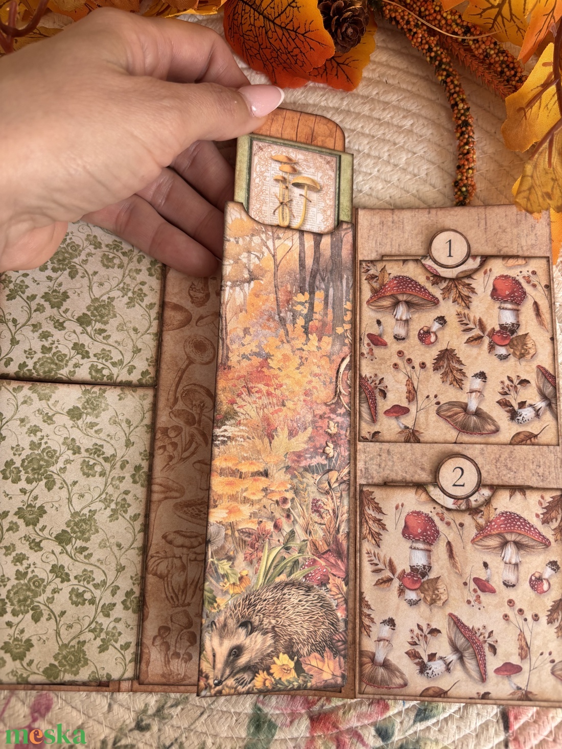 Őszi mini booklet, mini napló  - otthon & életmód - papír, írószer - jegyzetfüzet & napló - Meska.hu