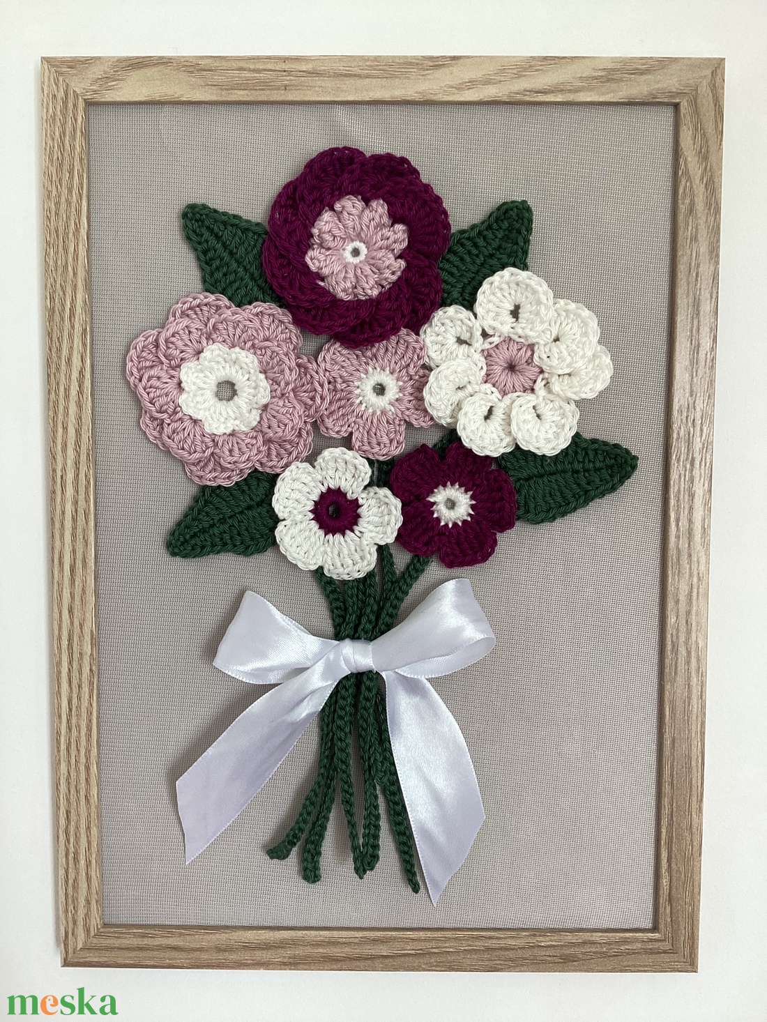 Horgolt kép - otthon & életmód - dekoráció - kép & falikép - képkeret - Meska.hu