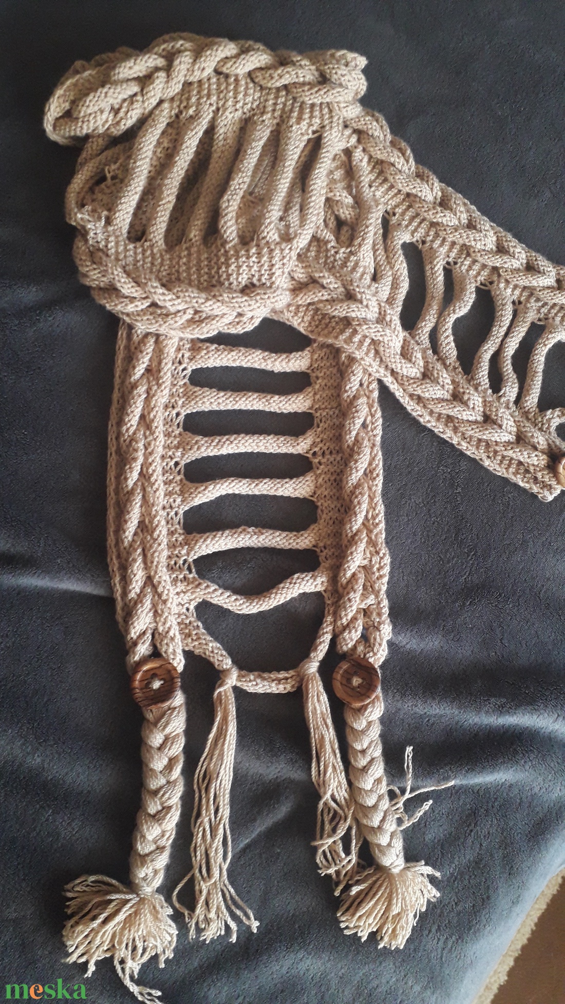 Kötött sál - ruha & divat - sál, sapka, kendő - stóla - Meska.hu