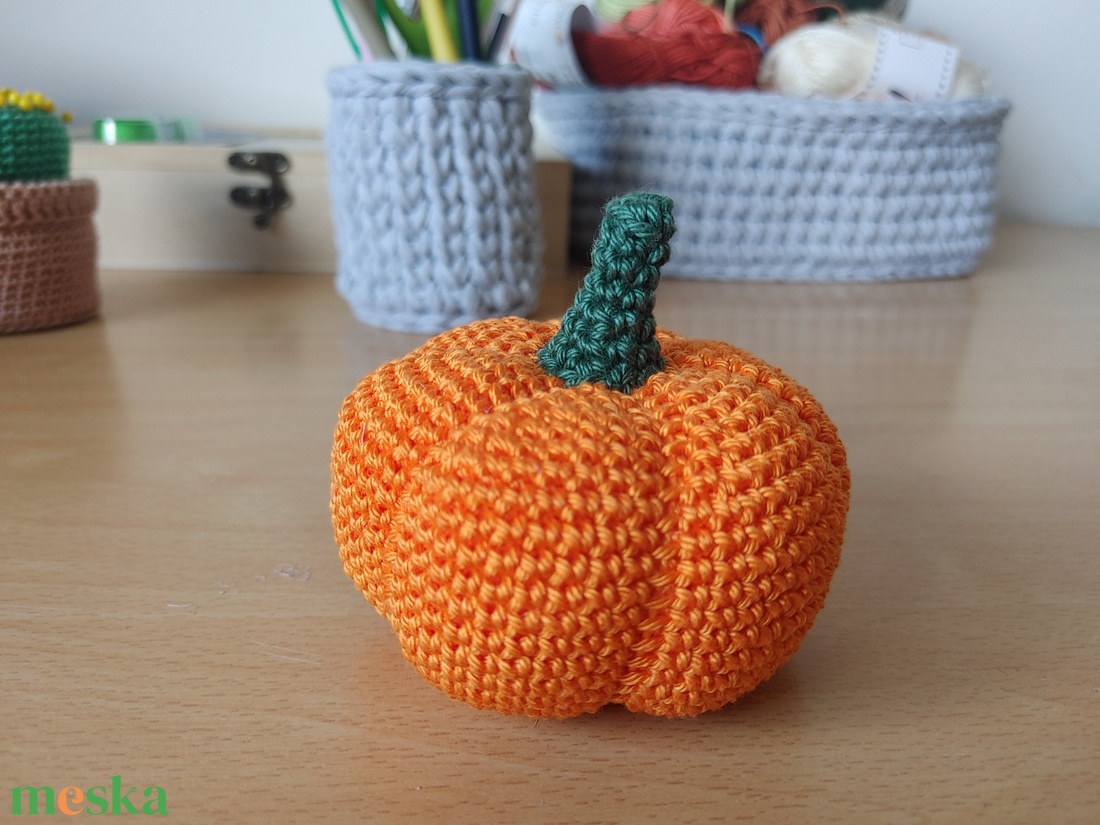Horgolt amigurumi sütőtök - játék & sport - plüssállat & játékfigura - plüss zöldség, gyümölcs - Meska.hu