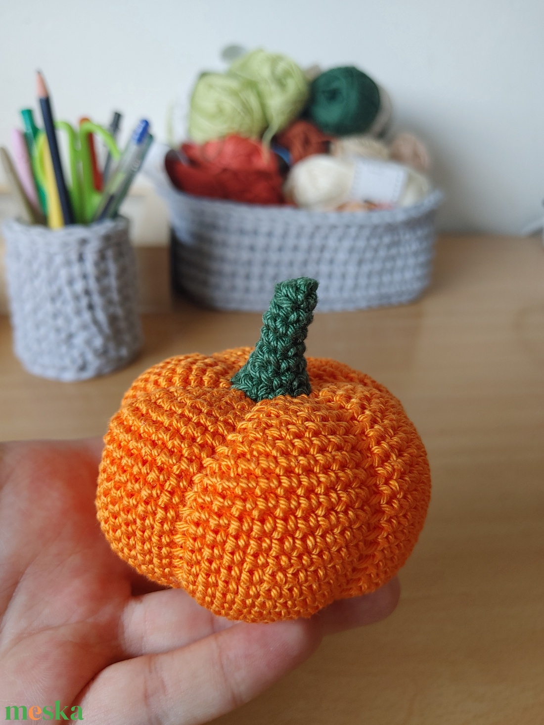 Horgolt amigurumi sütőtök - játék & sport - plüssállat & játékfigura - plüss zöldség, gyümölcs - Meska.hu