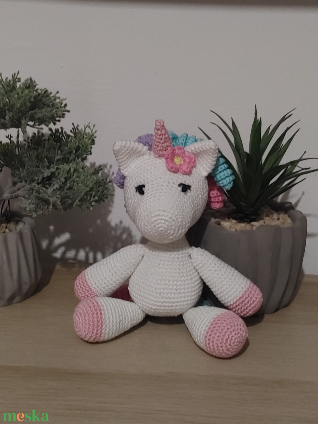 Horgolt amigurumi unikornis - játék & sport - plüssállat & játékfigura - unikornis - Meska.hu