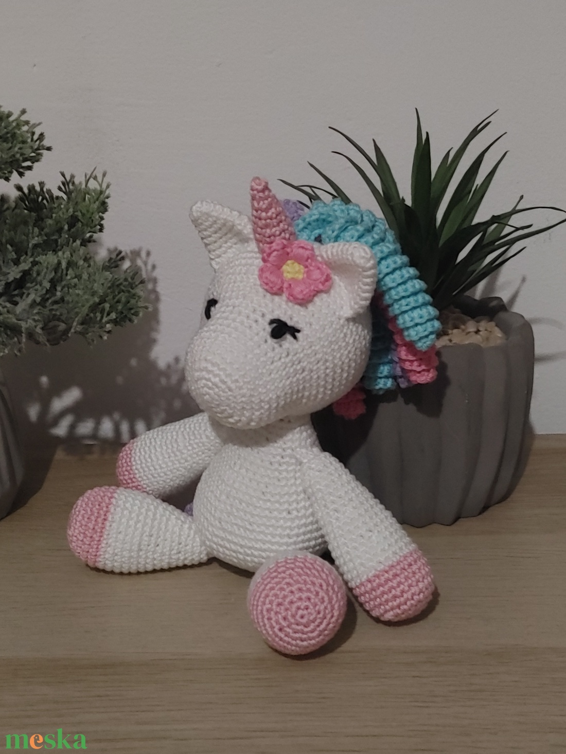 Horgolt amigurumi unikornis - játék & sport - plüssállat & játékfigura - unikornis - Meska.hu