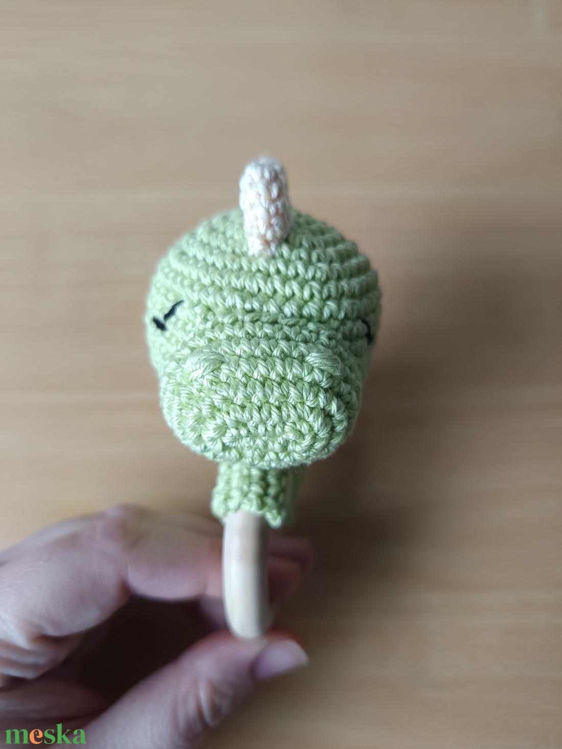 Horgolt dínó csörgő szett - baba - mama - baba játékok - csörgő - Meska.hu