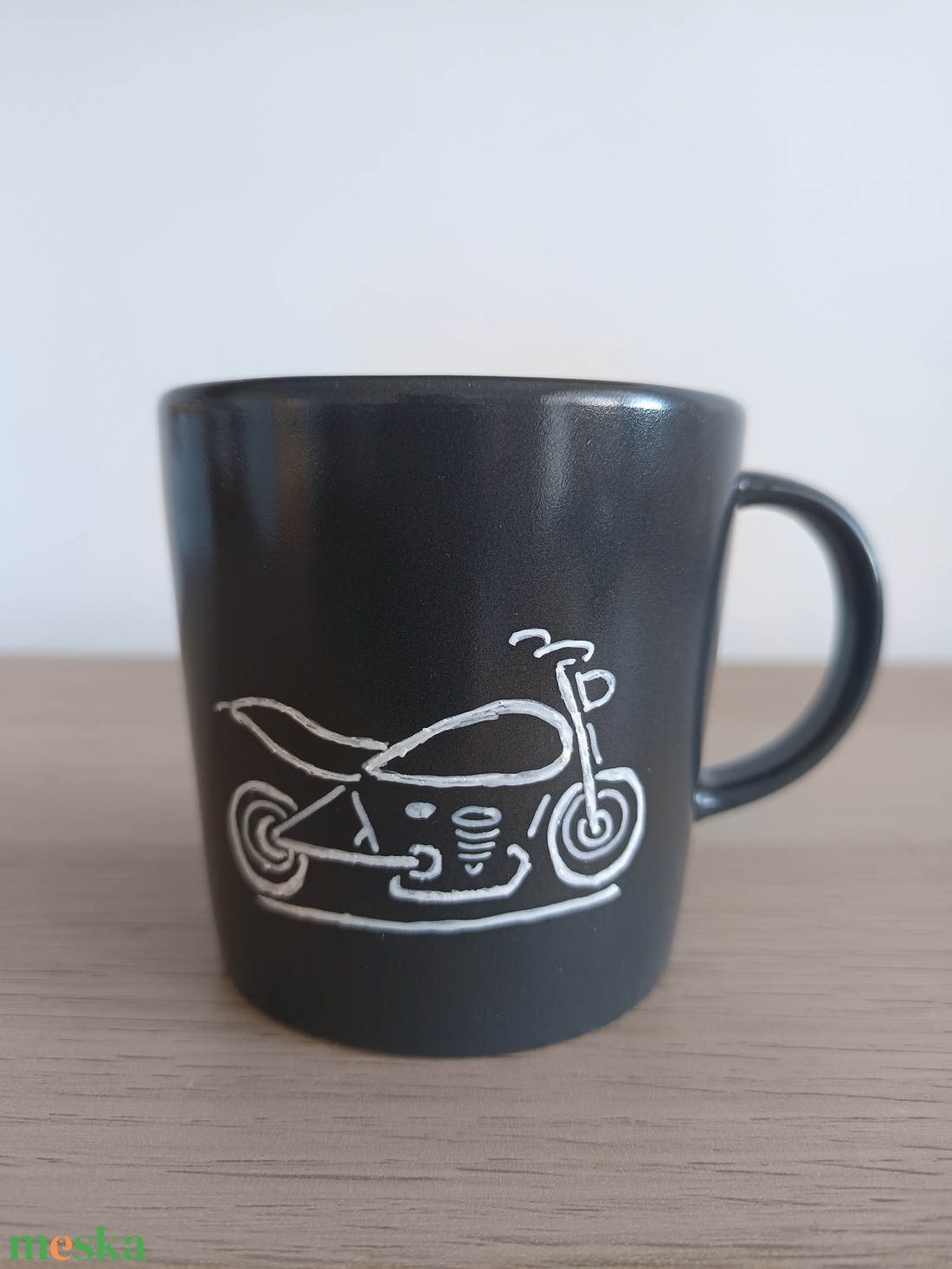 Kézzel festett motoros bögre (Sötétszürke) - otthon & életmód - konyhafelszerelés, tálalás - tálalás - bögre & csésze - Meska.hu