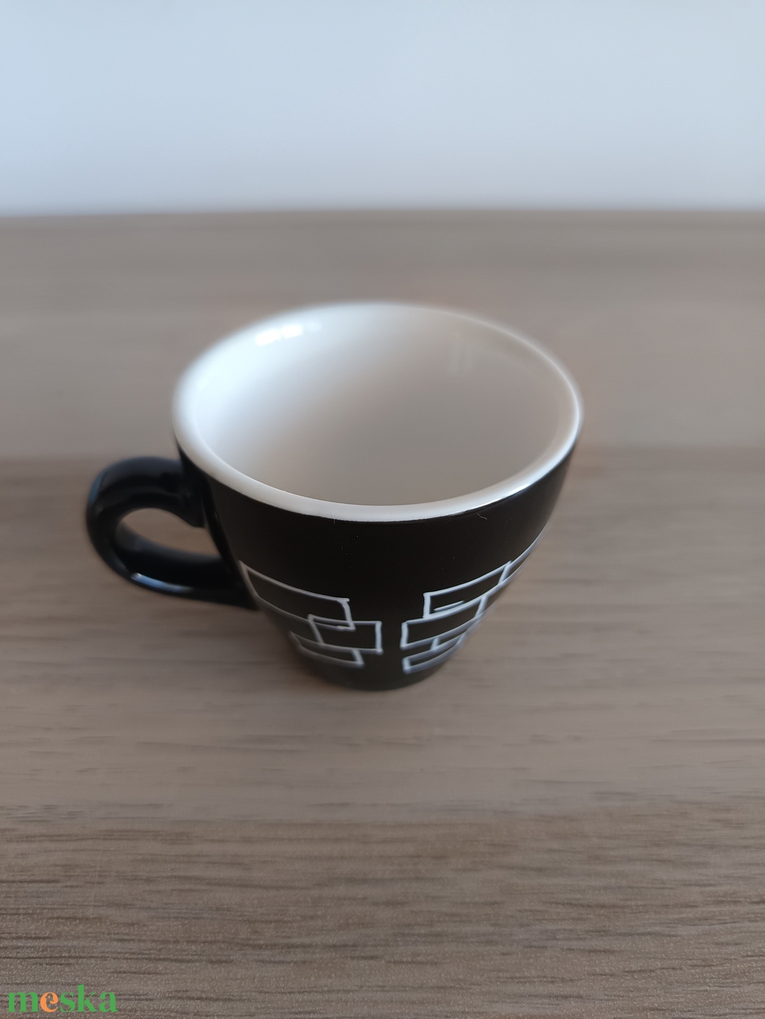 Geometria - Kézzel festett, modern espresso csésze (Fekete) - otthon & életmód - konyhafelszerelés, tálalás - tálalás - bögre & csésze - Meska.hu
