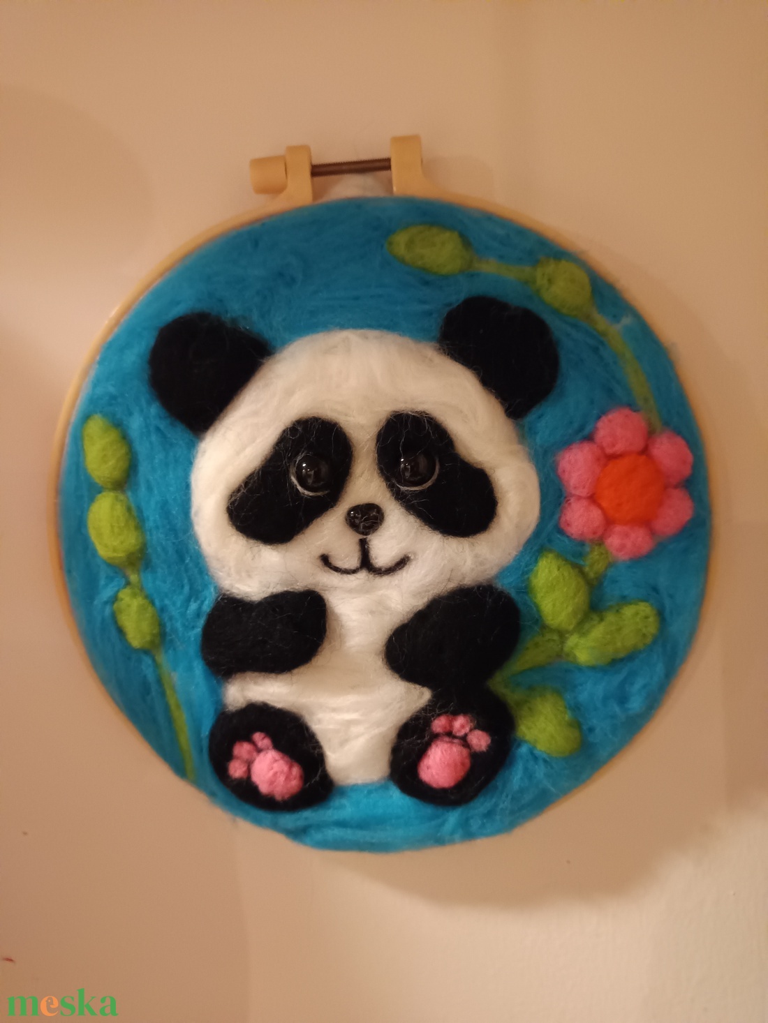 Panda maci falikép  - otthon & életmód - dekoráció - fali és függő dekoráció - falra akasztható dekor - Meska.hu