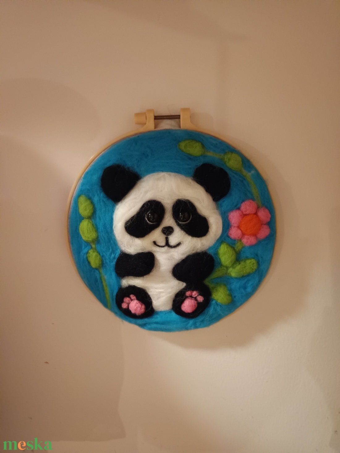 Panda maci falikép  - otthon & életmód - dekoráció - fali és függő dekoráció - falra akasztható dekor - Meska.hu
