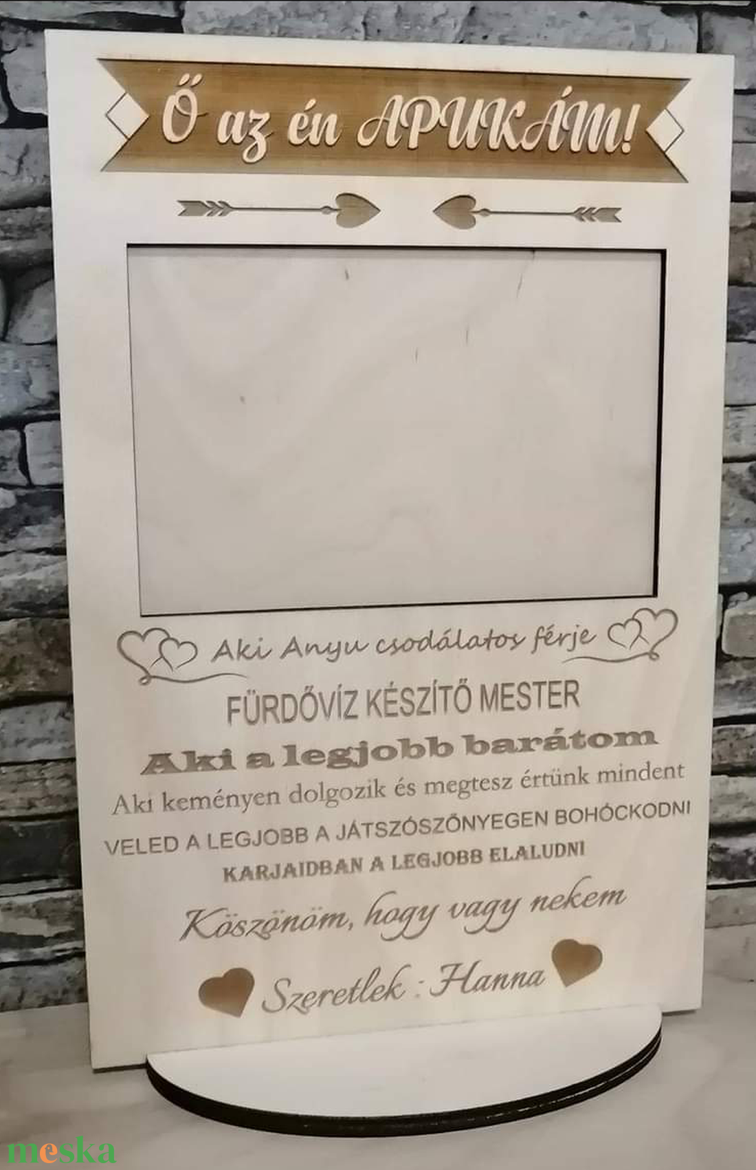 Apák napi tábla - otthon & lakás - dekoráció - dísztárgy - Meska.hu