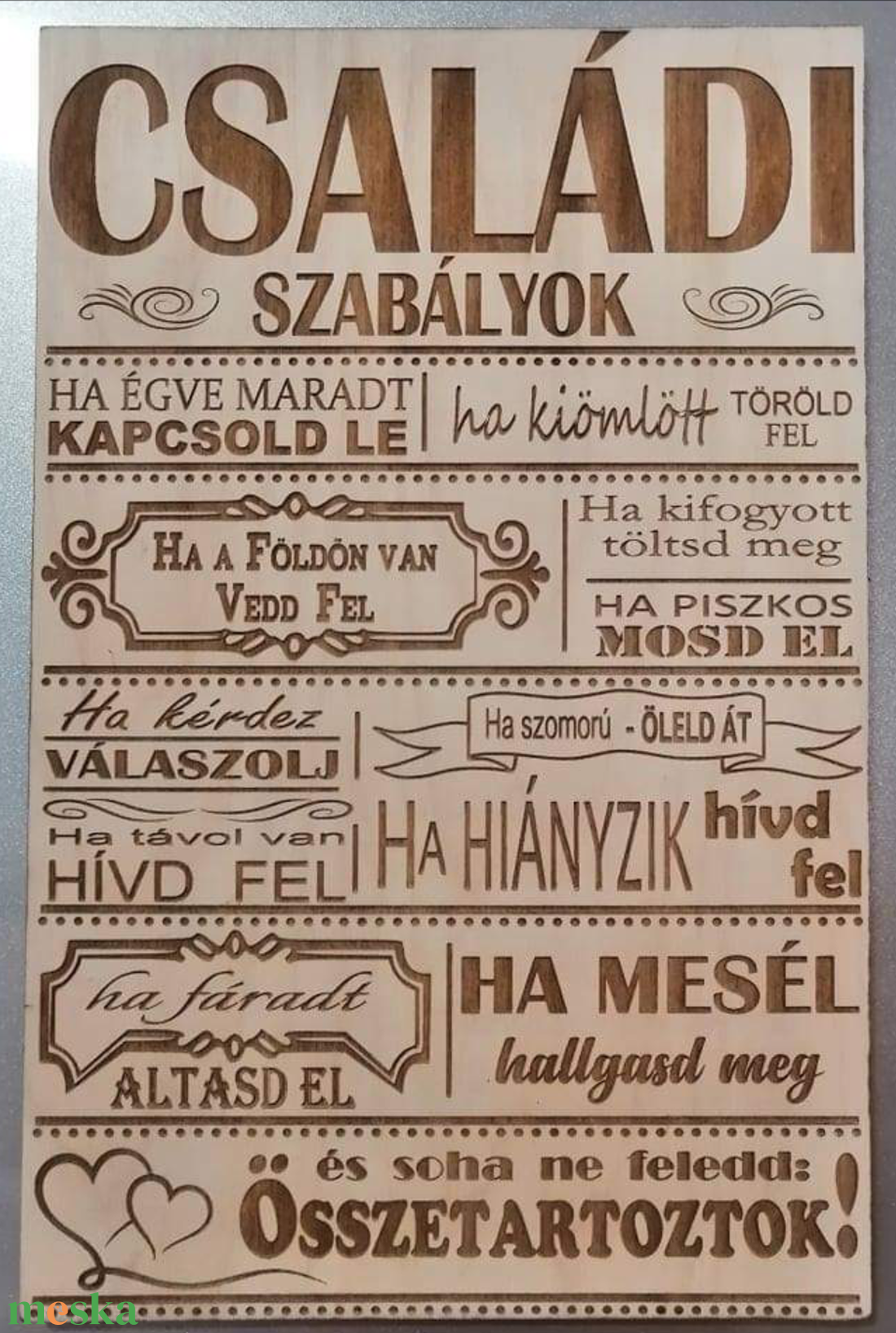 Családi szabályok tábla - otthon & életmód - dekoráció - fali és függő dekoráció - falra akasztható dekor - Meska.hu Családi szabályok tábla - otthon & életmód - dekoráció - fali és függő dekoráció - falra akasztható dekor - Meska.hu