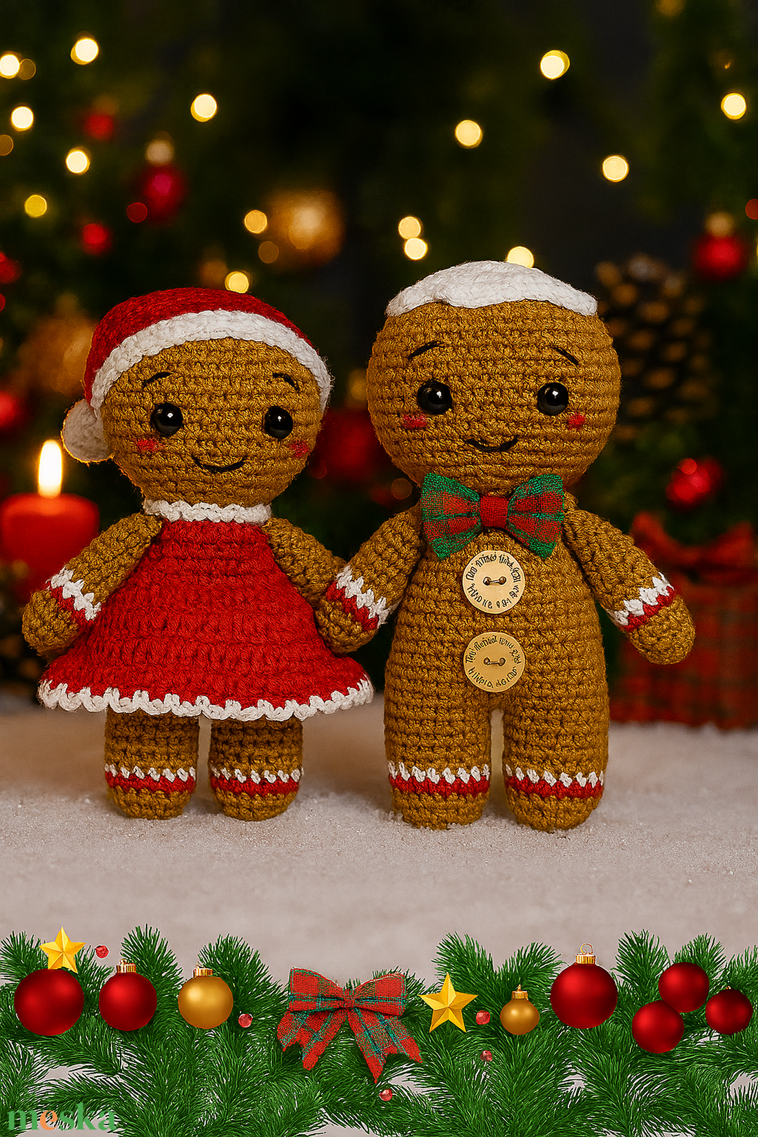 Mézi és Mézike - karácsony - karácsonyi lakásdekoráció - karácsonyi manók, figurák - Meska.hu