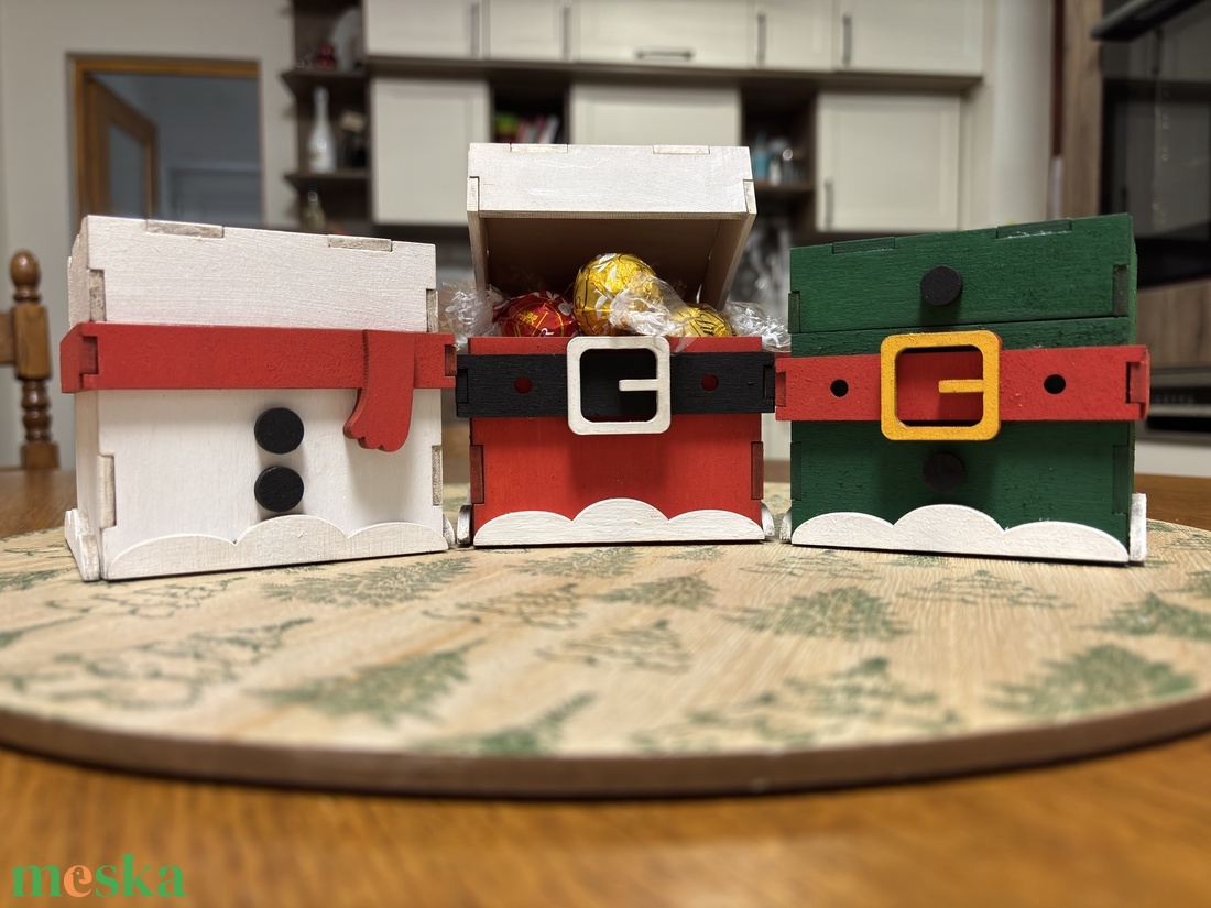 Karácsonyi dobozkák - karácsony - karácsonyi lakásdekoráció - ünnepi asztaldekoráció - Meska.hu