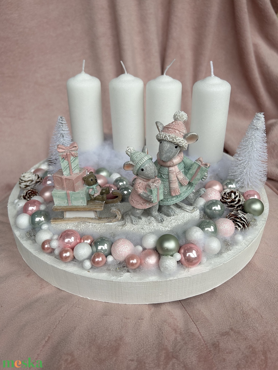 Nagyméretű adventi asztaldísz - karácsony - adventi díszek - adventi koszorú - Meska.hu Nagyméretű adventi asztaldísz - karácsony - adventi díszek - adventi koszorú - Meska.hu