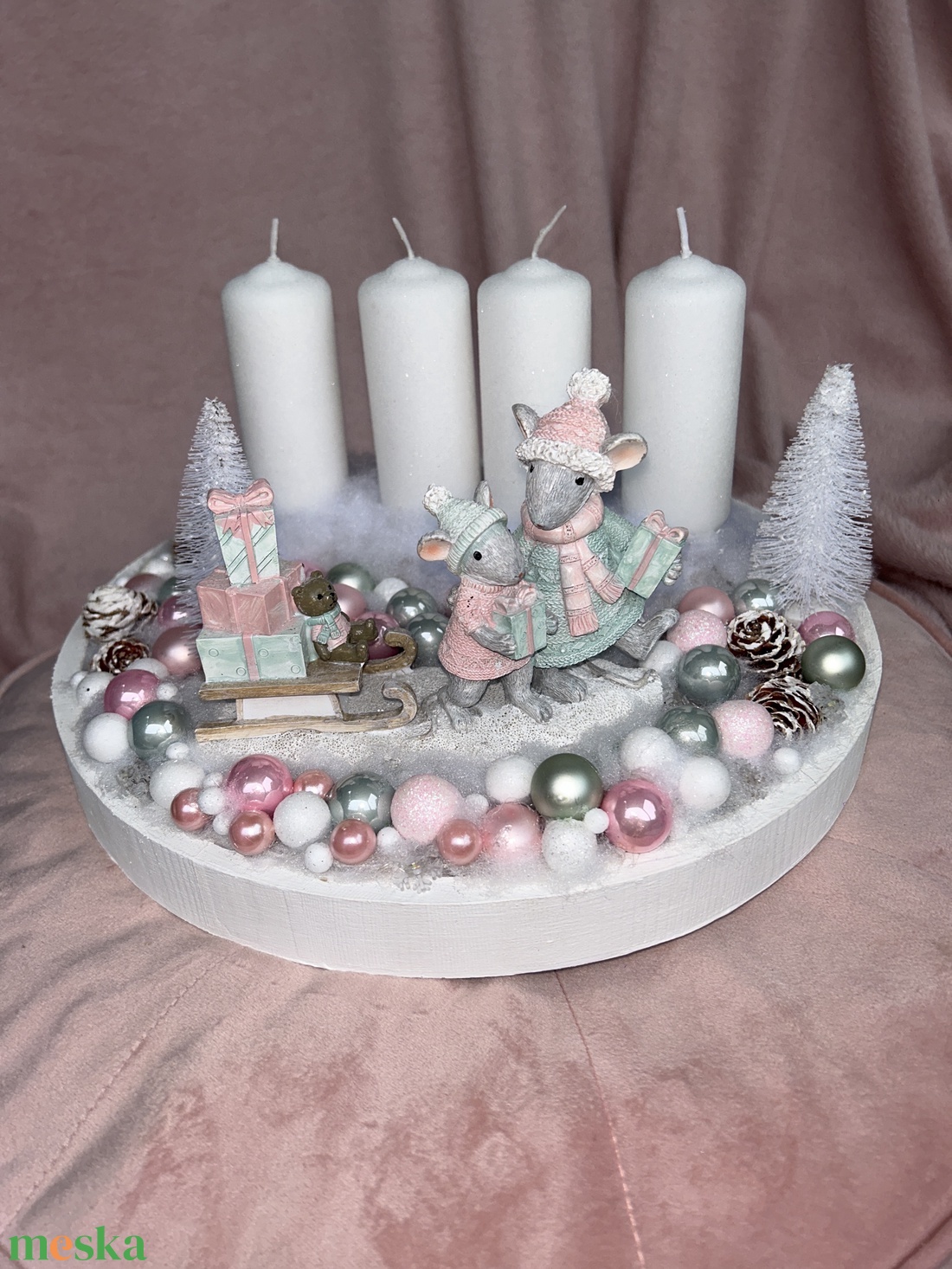 Nagyméretű adventi asztaldísz - karácsony - adventi díszek - adventi koszorú - Meska.hu Nagyméretű adventi asztaldísz - karácsony - adventi díszek - adventi koszorú - Meska.hu