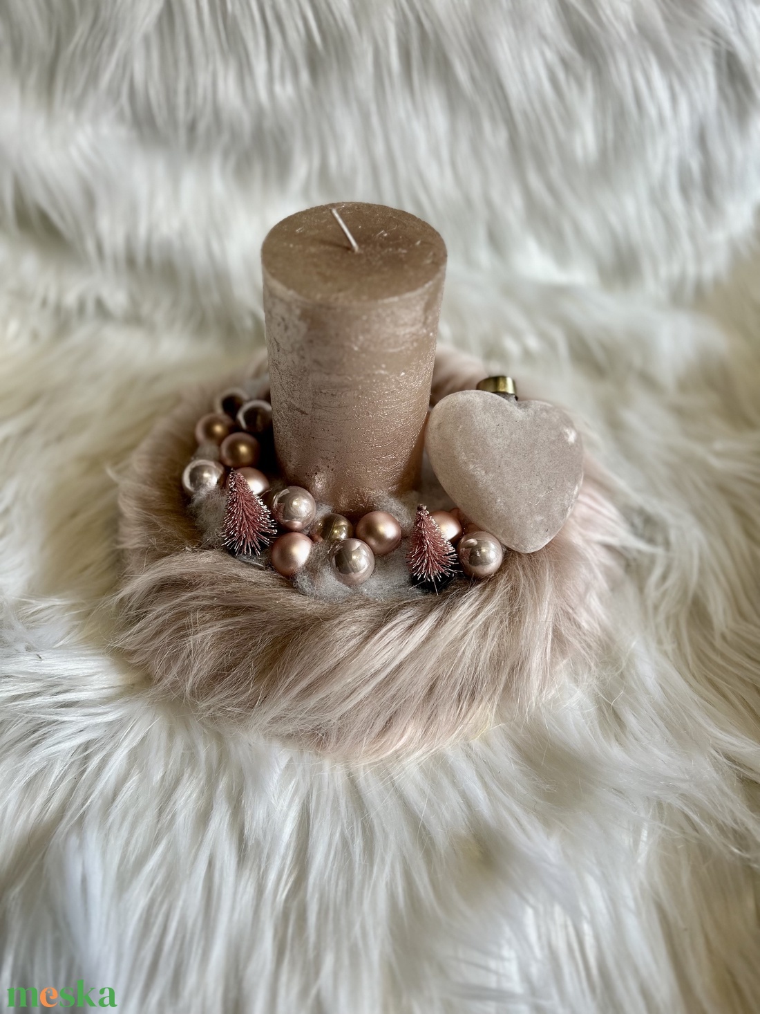 Rosegold karácsonyi asztaldísz - karácsony - adventi díszek - adventi asztaldísz - Meska.hu Rosegold karácsonyi asztaldísz - karácsony - adventi díszek - adventi asztaldísz - Meska.hu