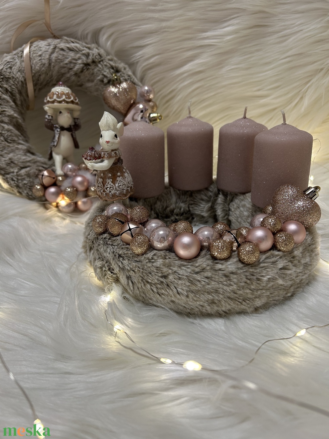 Cukrász egérke adventi szett - karácsony - adventi díszek - adventi koszorú - Meska.hu Cukrász egérke adventi szett - karácsony - adventi díszek - adventi koszorú - Meska.hu
