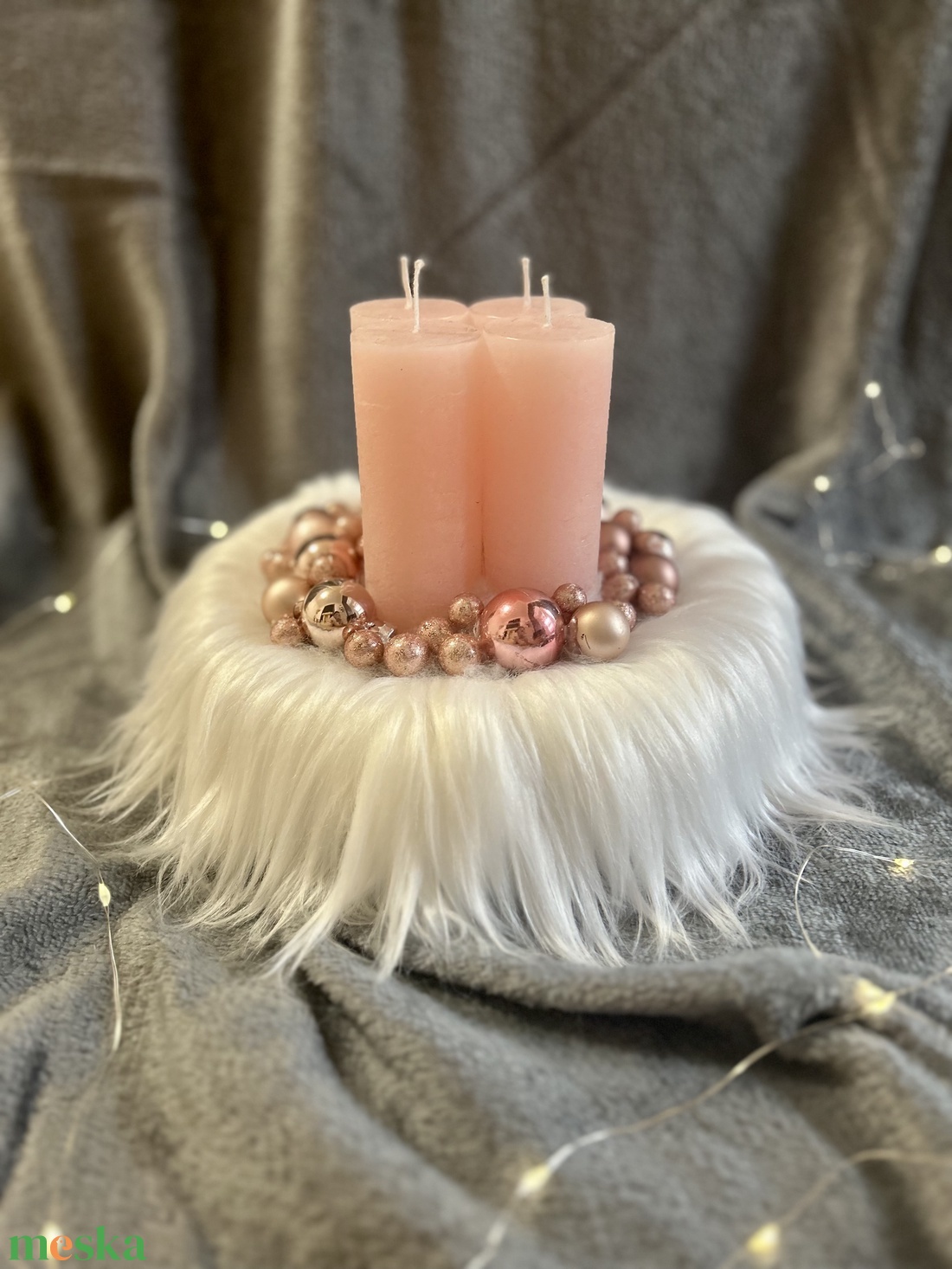 Rose gold adventi koszorú - karácsony - adventi díszek - adventi koszorú - Meska.hu Rose gold adventi koszorú - karácsony - adventi díszek - adventi koszorú - Meska.hu