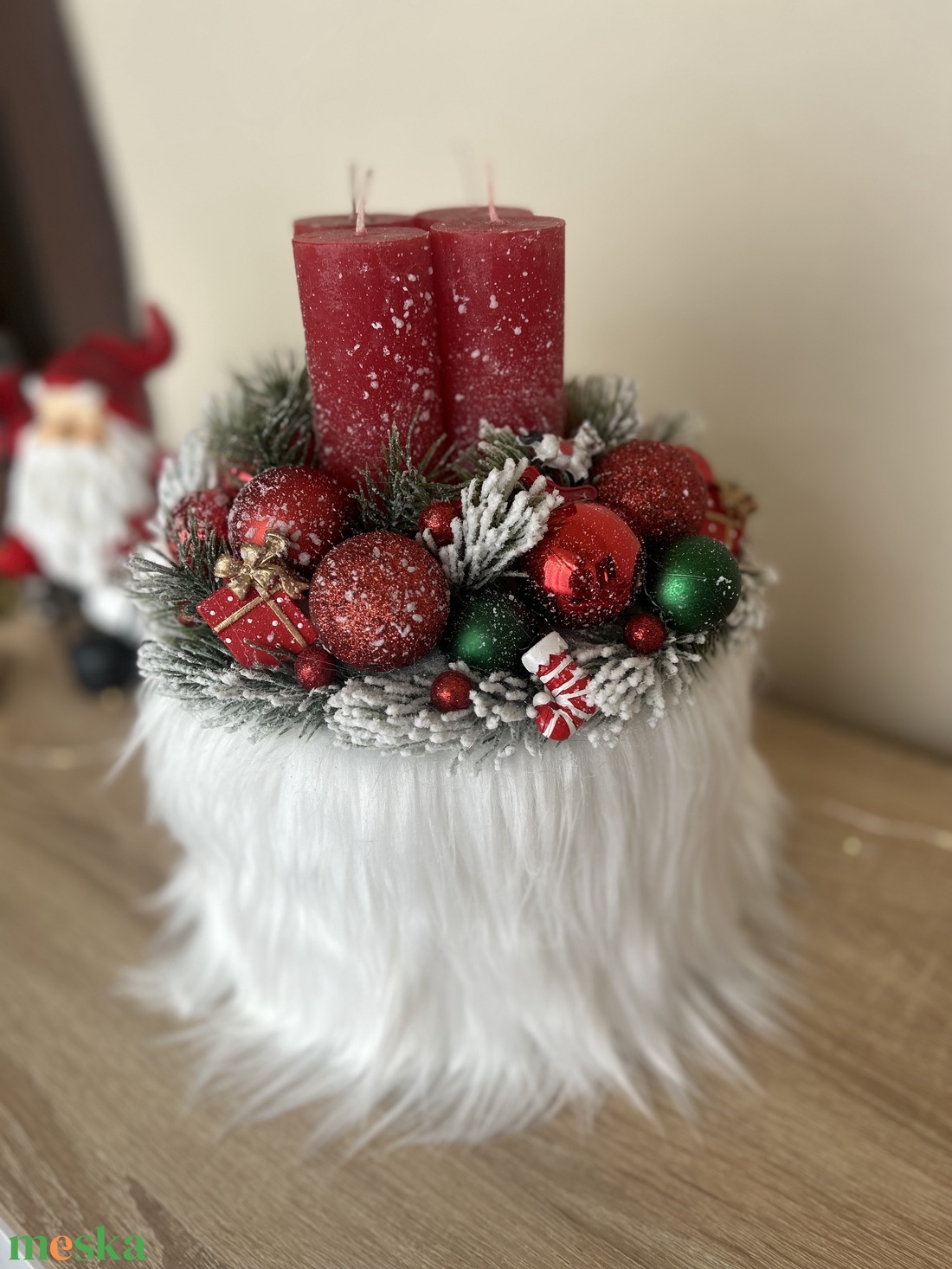 Adventi asztaldísz - karácsony - adventi díszek - adventi koszorú - Meska.hu