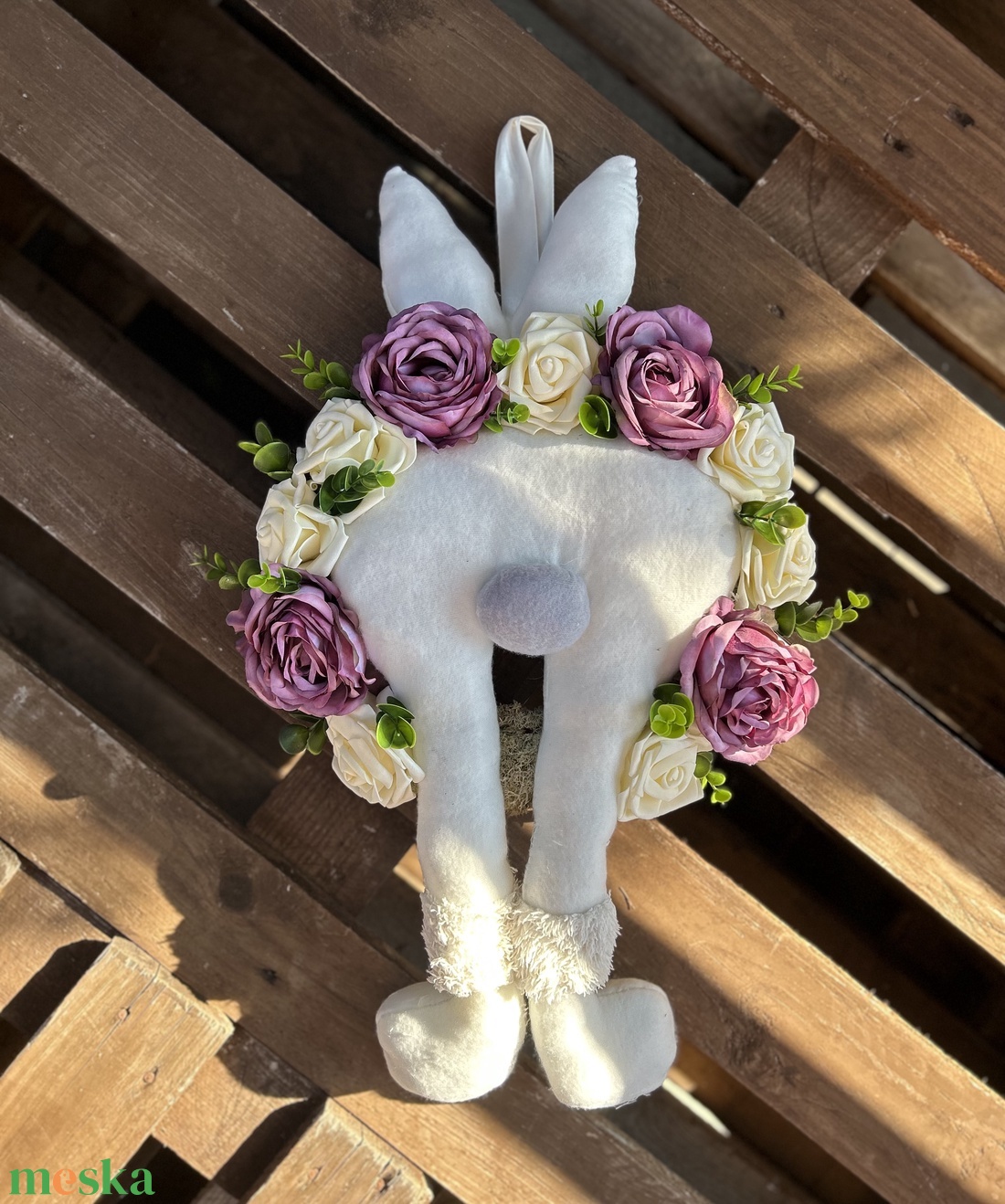 Nagyméretű tavaszi ajtódísz - ünnepi díszek, dekorációk - húsvéti díszek és dekorációk - húsvéti ajtódísz, kopogtató - Meska.hu