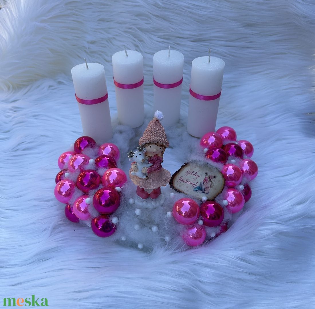 Rózsaszín álom adventi koszorú - karácsony - adventi díszek - adventi koszorú - Meska.hu Rózsaszín álom adventi koszorú - karácsony - adventi díszek - adventi koszorú - Meska.hu