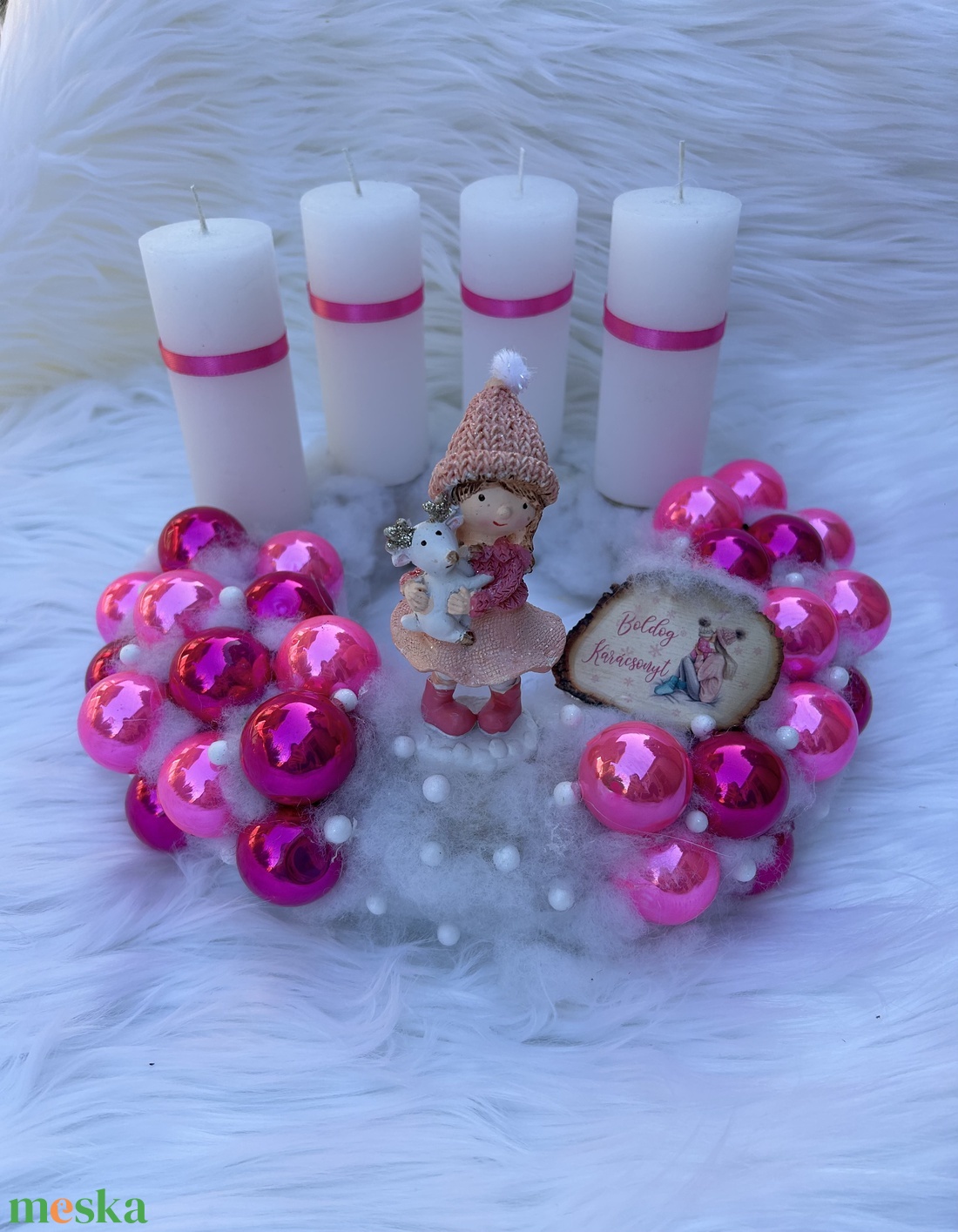 Rózsaszín álom adventi koszorú - karácsony - adventi díszek - adventi koszorú - Meska.hu Rózsaszín álom adventi koszorú - karácsony - adventi díszek - adventi koszorú - Meska.hu