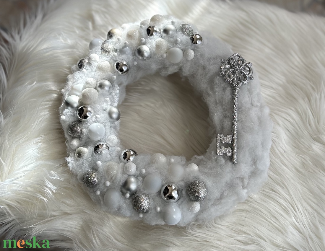 Hópihe ajtódísz  - karácsony - adventi díszek - adventi ajtódísz - Meska.hu