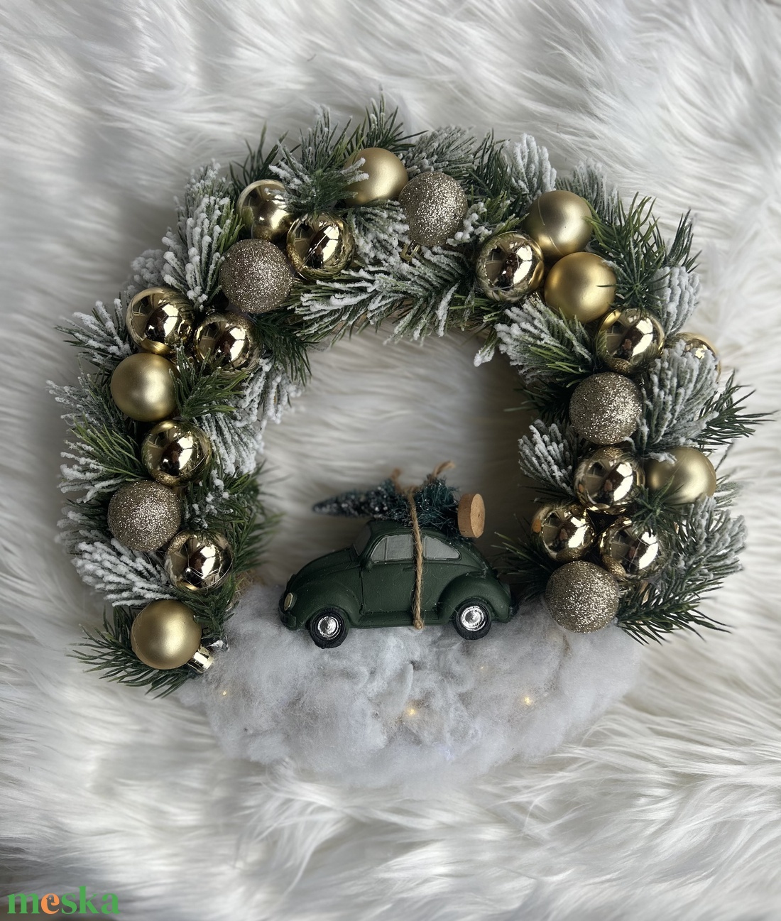 Elegáns karácsonyi ajtódísz  - karácsony - adventi díszek - adventi ajtódísz - Meska.hu