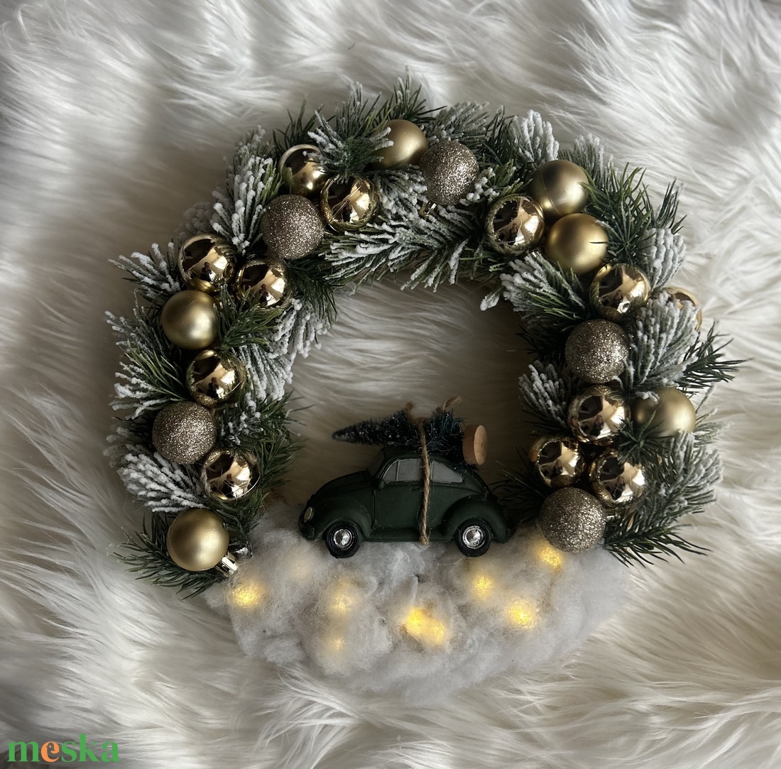 Elegáns karácsonyi ajtódísz  - karácsony - adventi díszek - adventi ajtódísz - Meska.hu