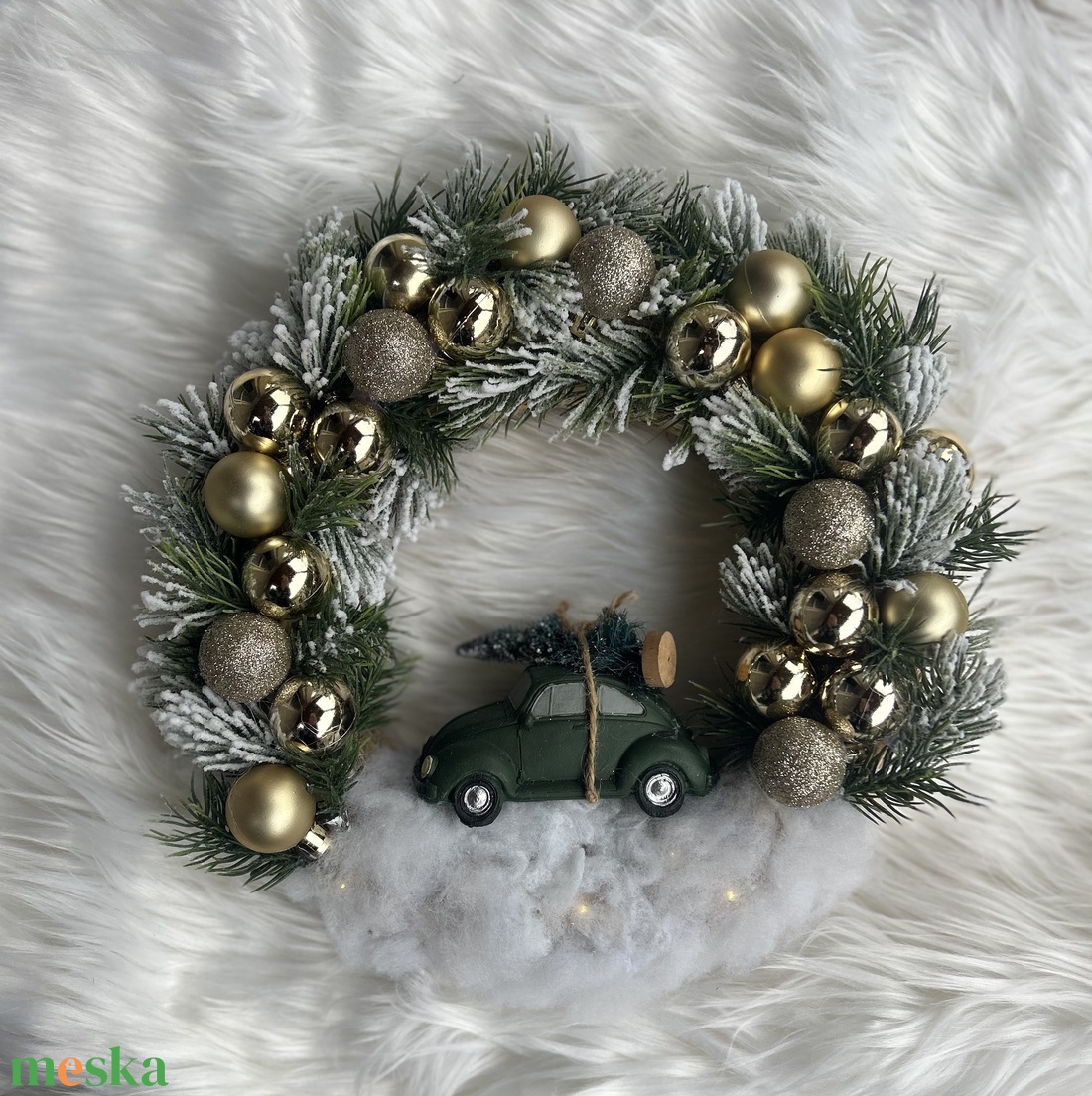 Elegáns karácsonyi ajtódísz  - karácsony - adventi díszek - adventi ajtódísz - Meska.hu