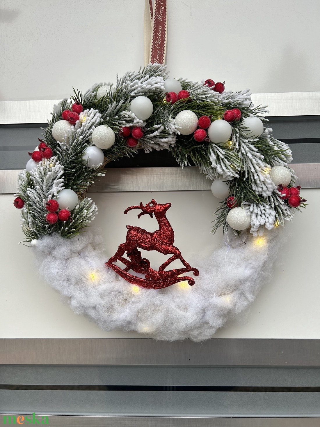 Karácsonyi ajtódísz  - karácsony - karácsonyi lakásdekoráció - karácsonyi ajtódíszek - Meska.hu