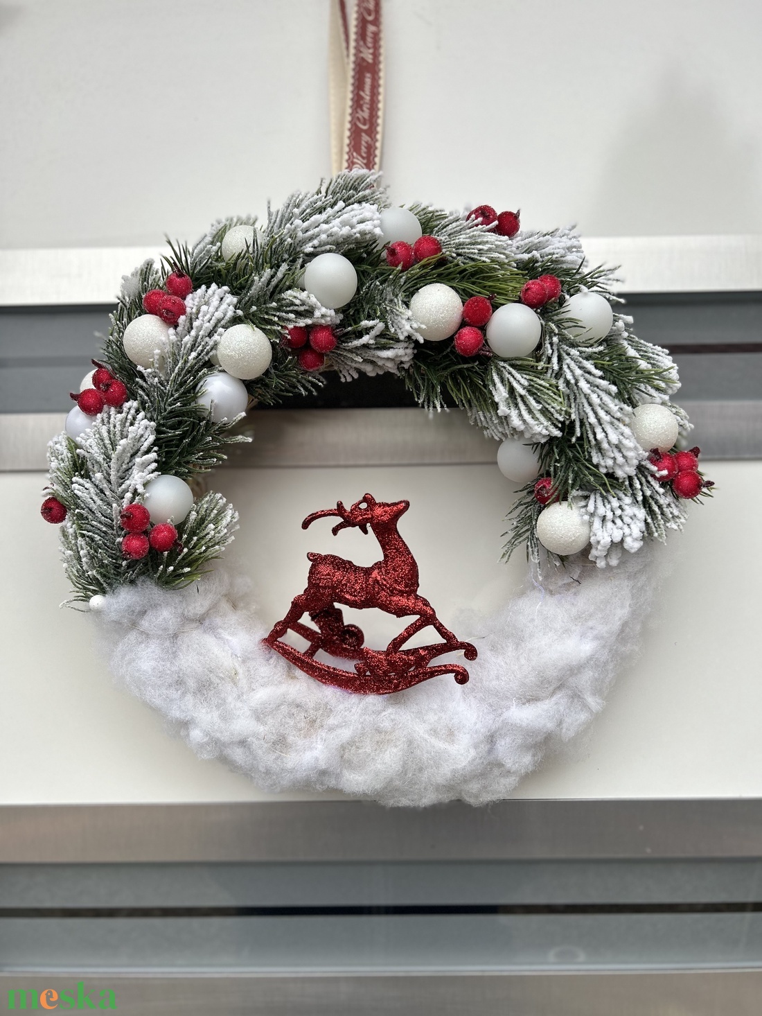 Karácsonyi ajtódísz  - karácsony - karácsonyi lakásdekoráció - karácsonyi ajtódíszek - Meska.hu