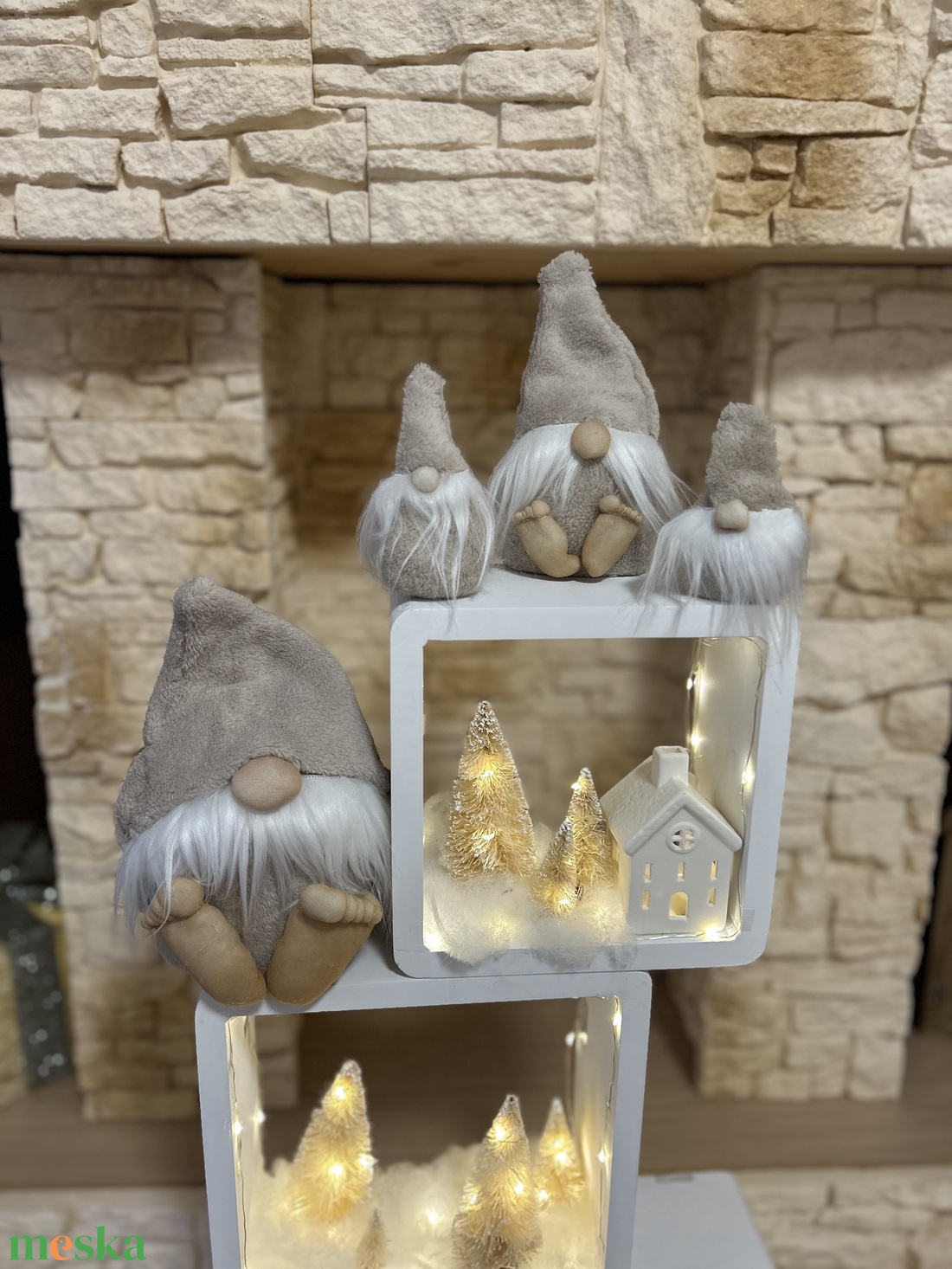 Karácsonyi manók - karácsony - karácsonyi lakásdekoráció - karácsonyi manók, figurák - Meska.hu