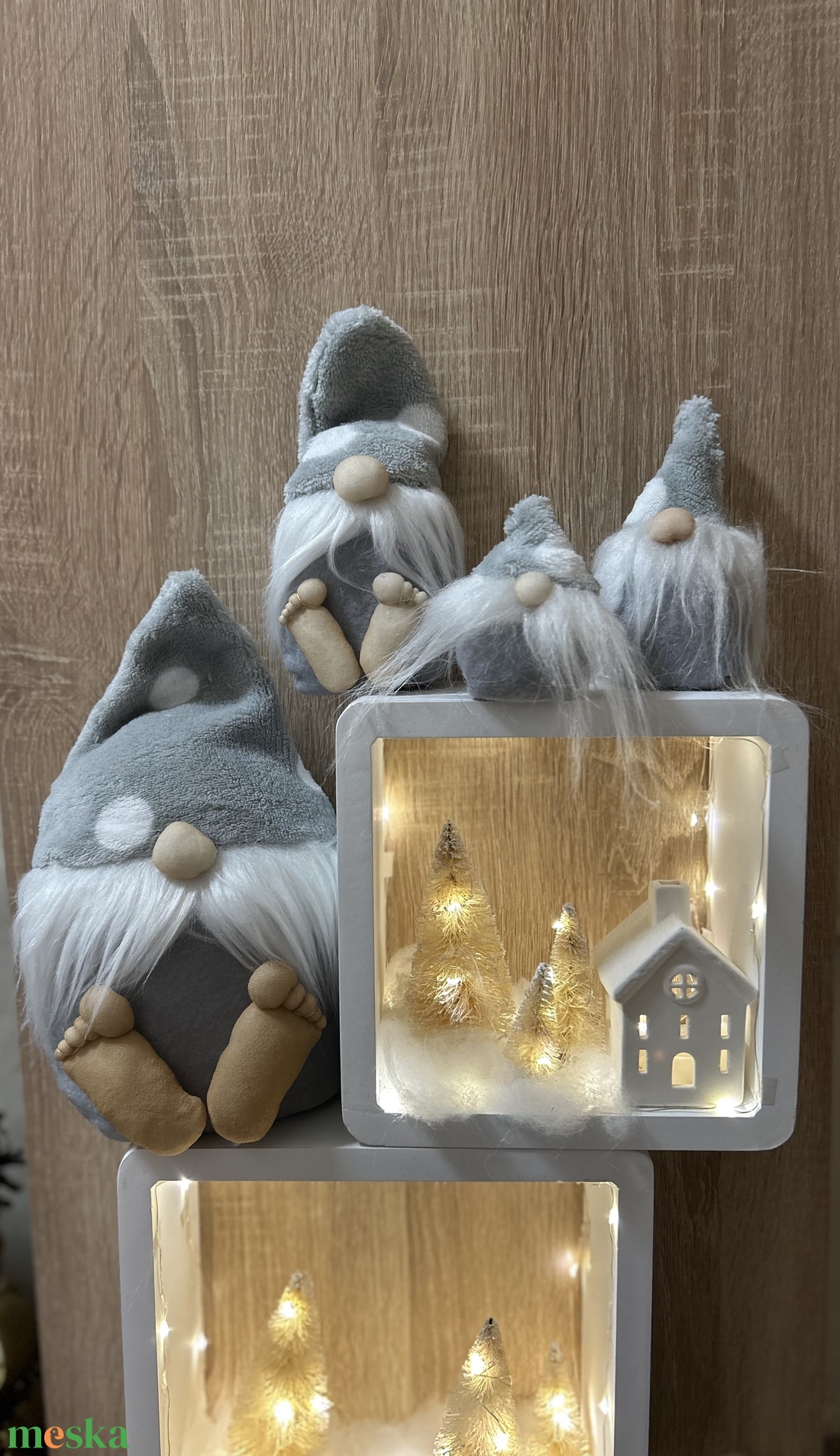 Manócsalád  - karácsony - karácsonyi lakásdekoráció - karácsonyi manók, figurák - Meska.hu