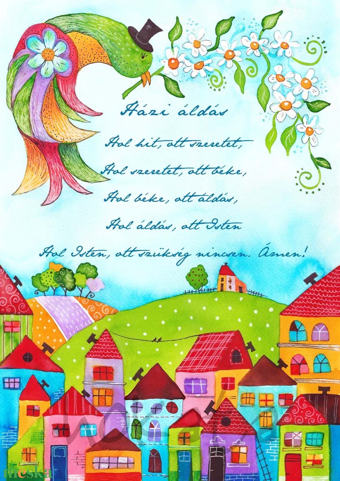 Házi áldás- A4-as méretű nyomat - - Meska.hu Házi áldás- A4-as méretű nyomat - - Meska.hu