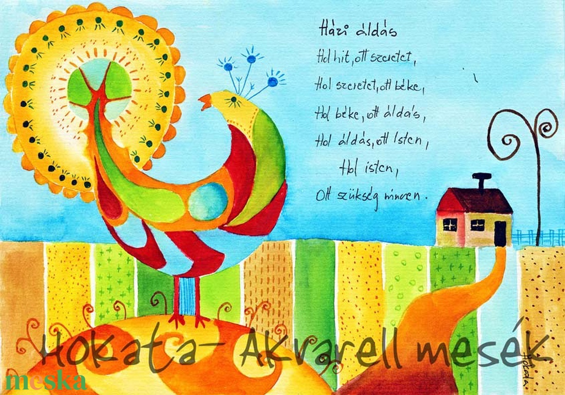 Házi áldás- A4-as méretű nyomat - otthon & lakás - vallás - házi áldás - Meska.hu Házi áldás- A4-as méretű nyomat - otthon & lakás - vallás - házi áldás - Meska.hu