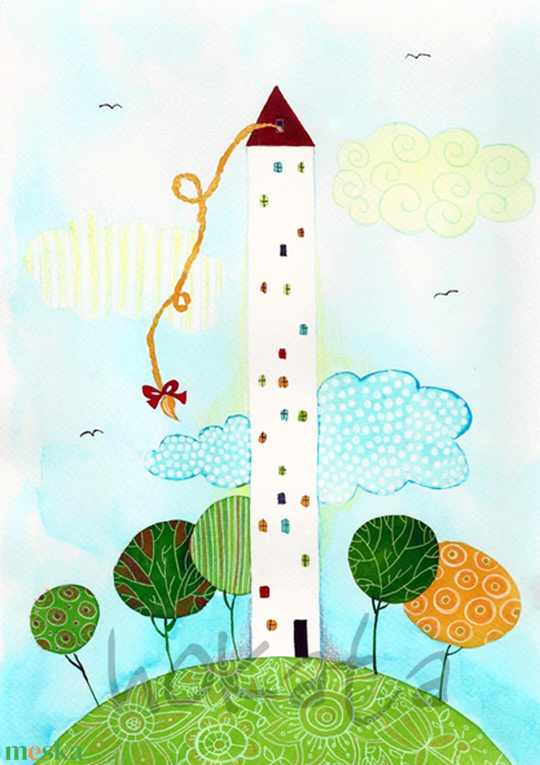 Gyere ki a toronyból- A4-as méretű nyomat - otthon & lakás - dekoráció - kép & falikép - művészi nyomat - Meska.hu