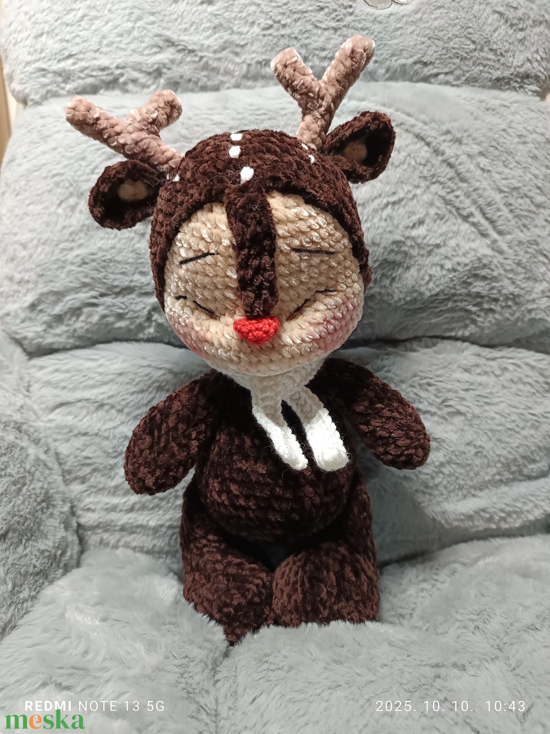 Rénszarvas baba - karácsony - karácsonyi lakásdekoráció - karácsonyi manók, figurák - Meska.hu